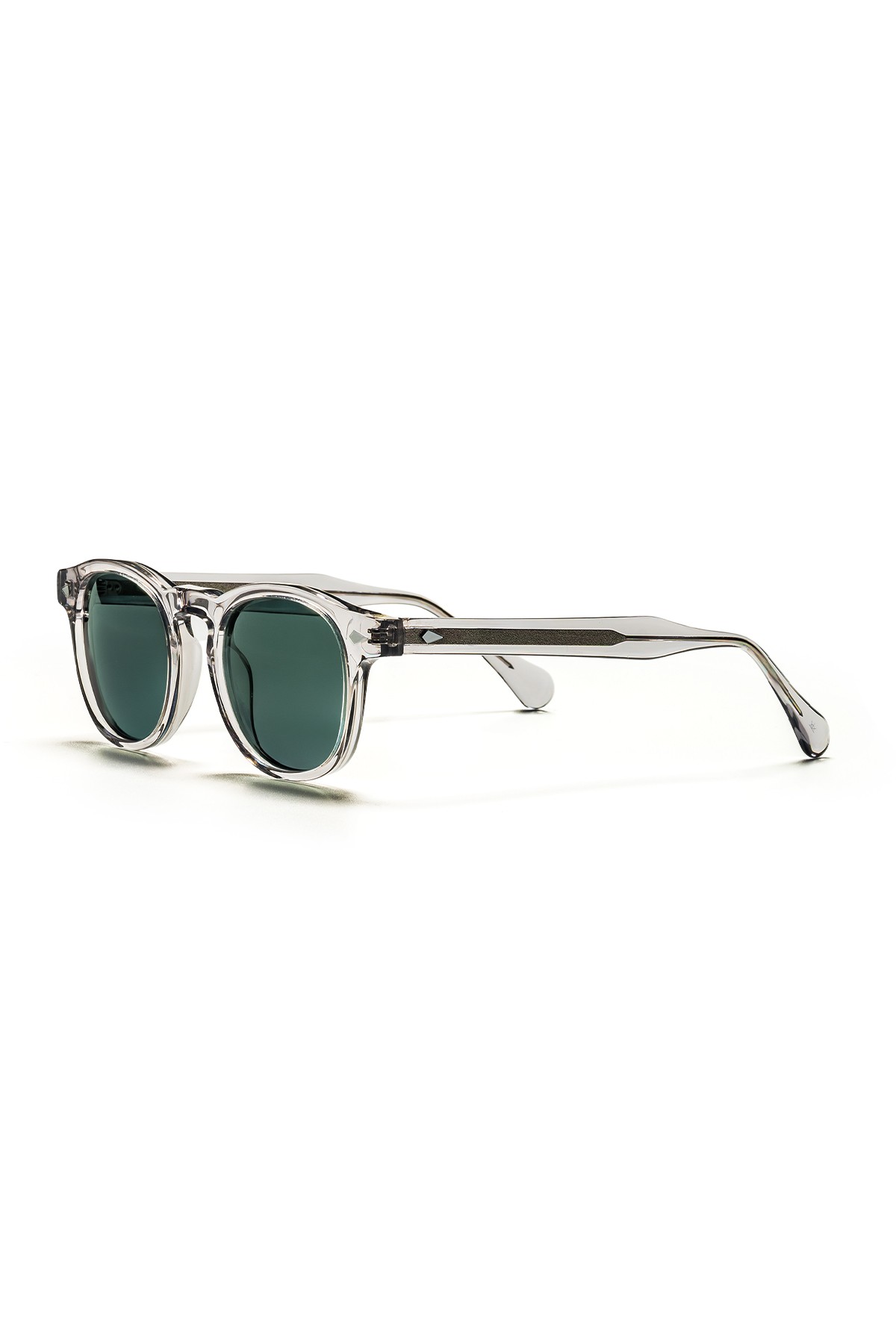 4007 | Oval Asetat Polarize Unisex Güneş Gözlüğü - Açık Gri