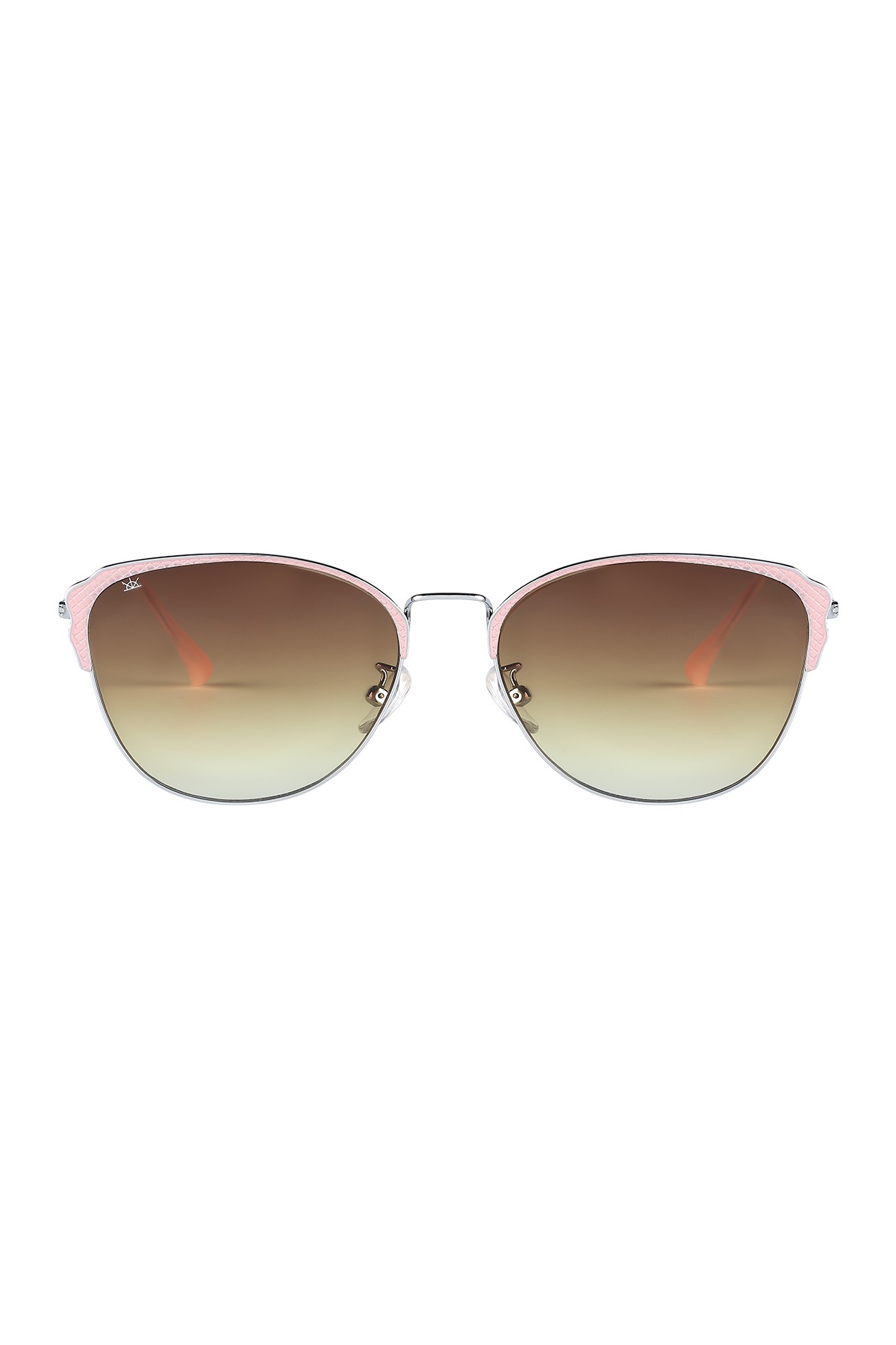 63033 | Cat Eye Metal UV400 Kadın Güneş Gözlüğü - Pembe/Gümüş