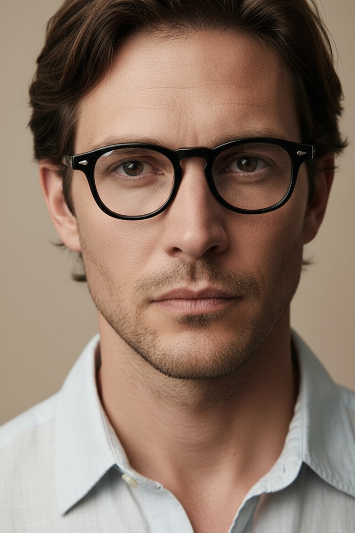 4007-M | Oval Asetat Mavi Işık Koruyucu Gözlüğü - Siyah