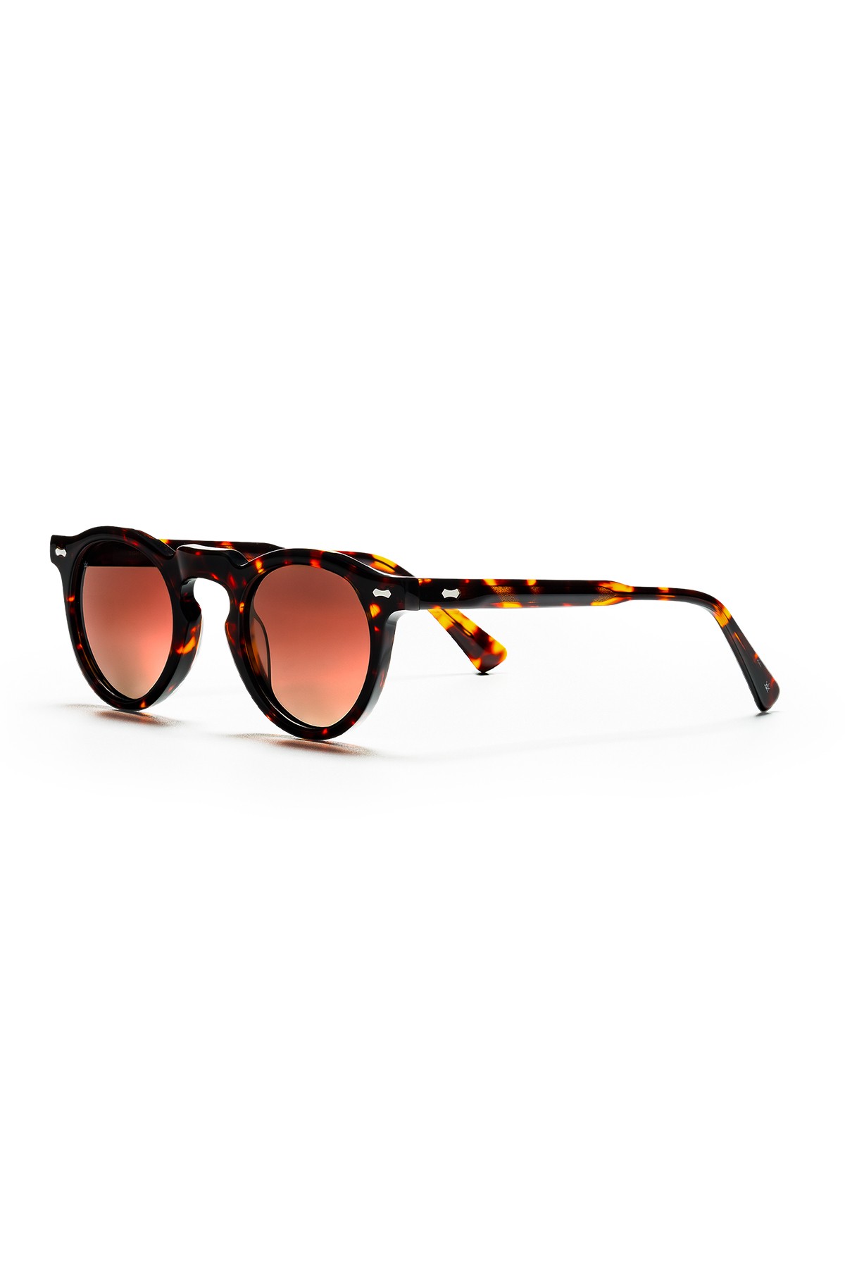 4006 | Yuvarlak Asetat Polarize Unisex Güneş Gözlüğü - Leopar
