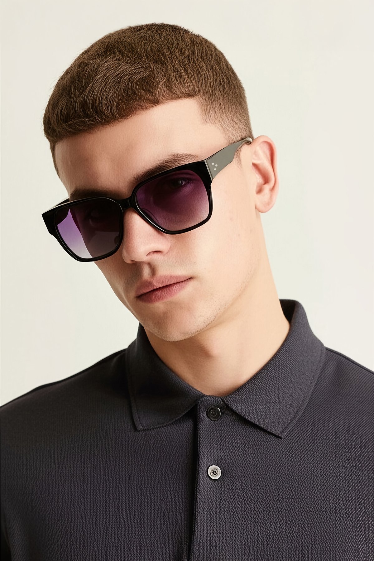 4011 | Kare Asetat Polarize Unisex Güneş Gözlüğü