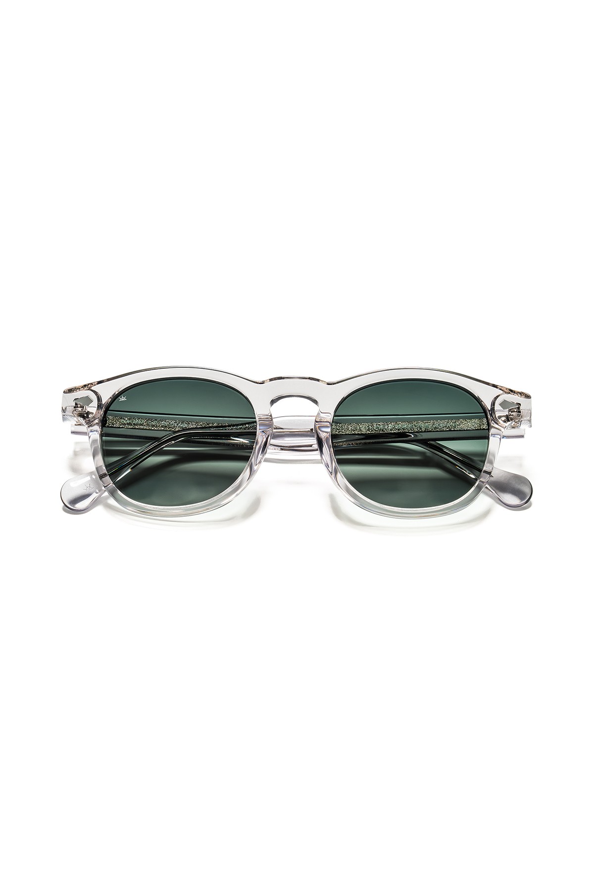 4007 | Oval Asetat Polarize Unisex Güneş Gözlüğü - Açık Gri