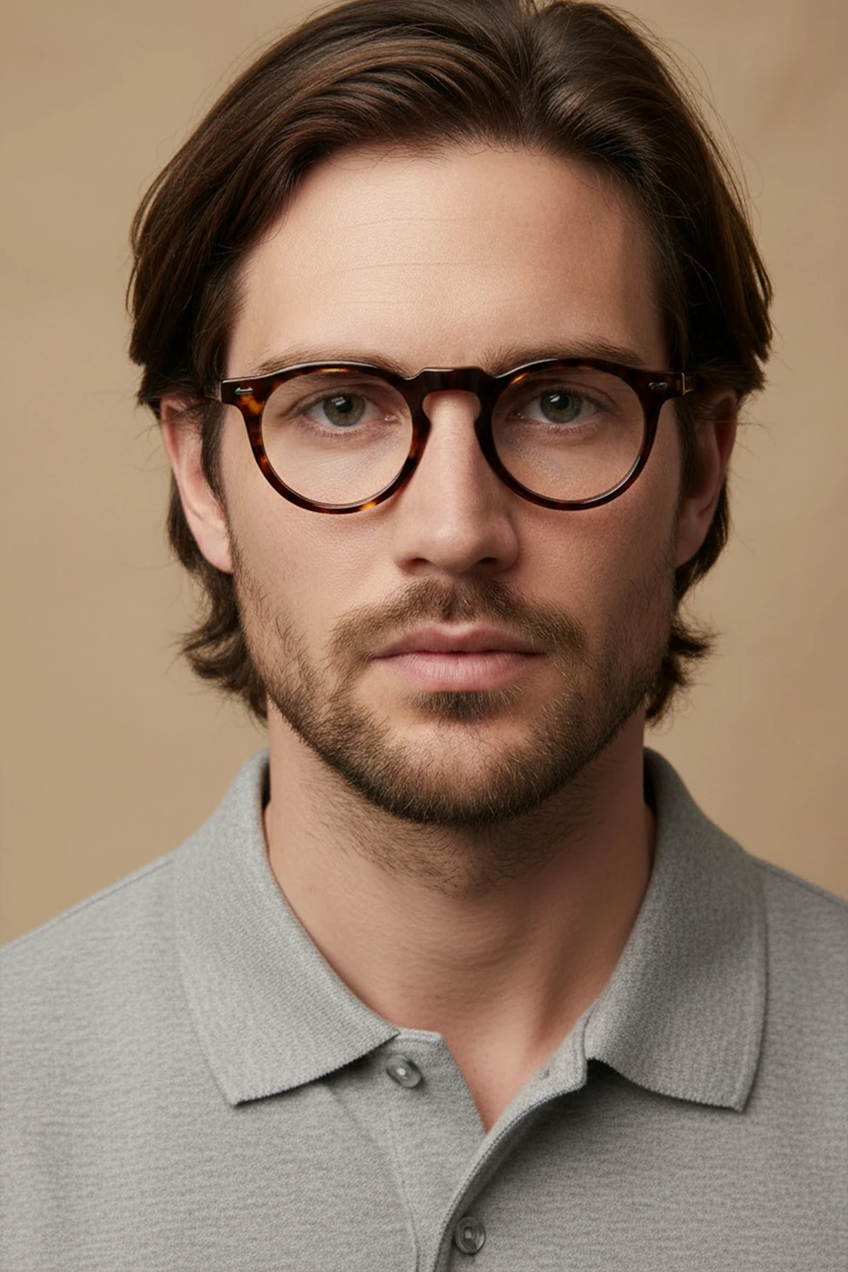 4006-M | Yuvarlak Asetat Mavi Işık Koruyucu Gözlüğü - Leopar