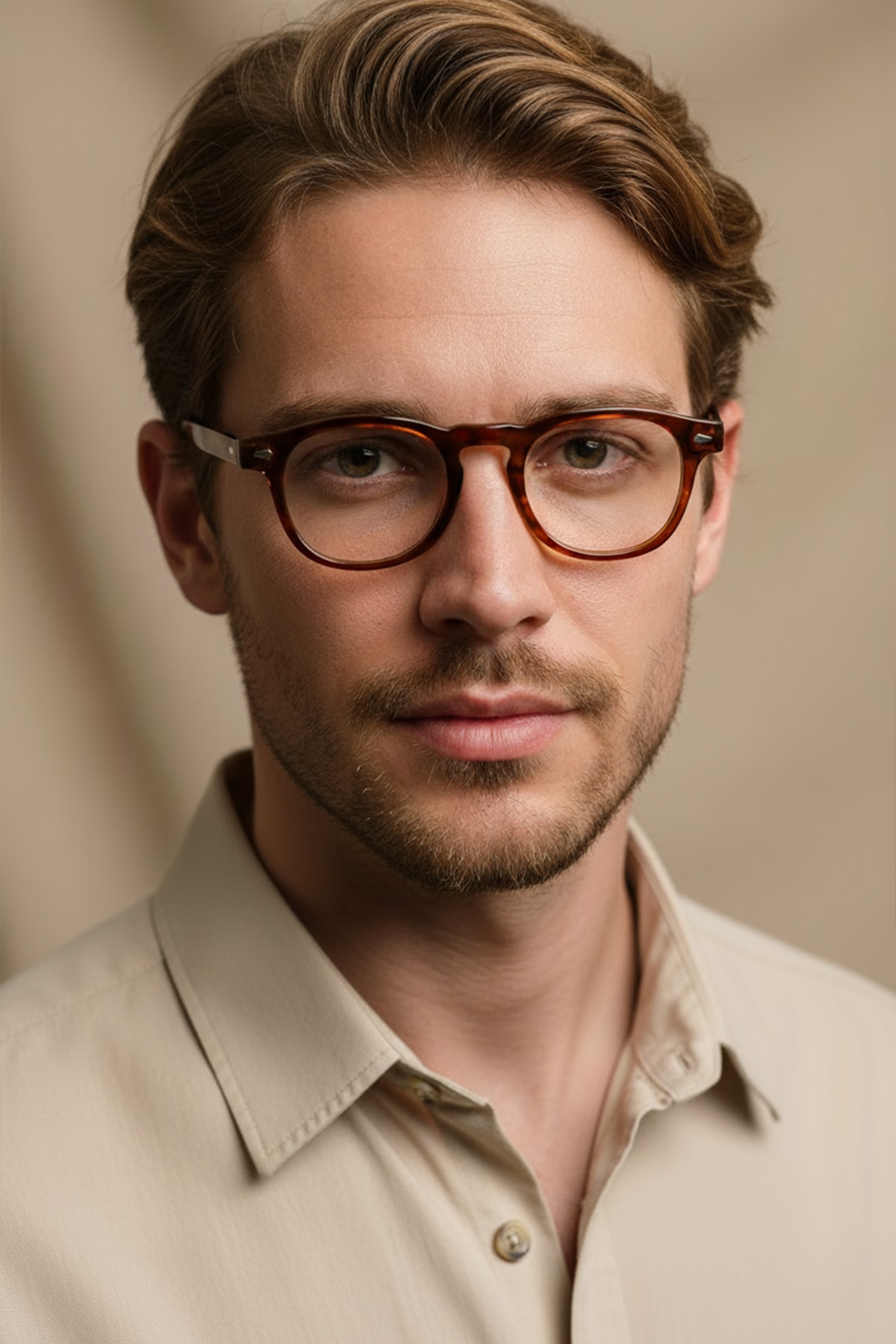 4007-M | Oval Asetat Mavi Işık Koruyucu Gözlüğü - Amber