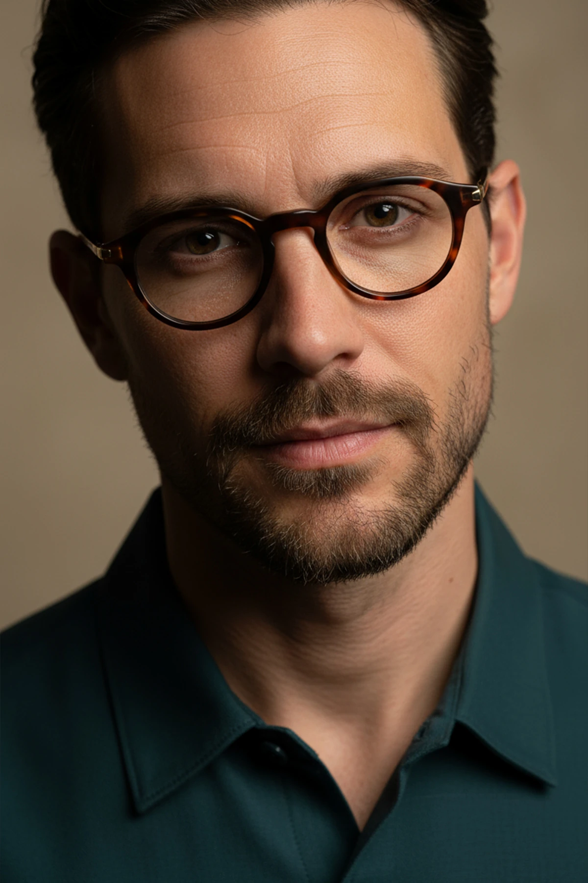 4005-M | Yuvarlak Asetat Mavi Işık Koruyucu Gözlüğü - Leopar