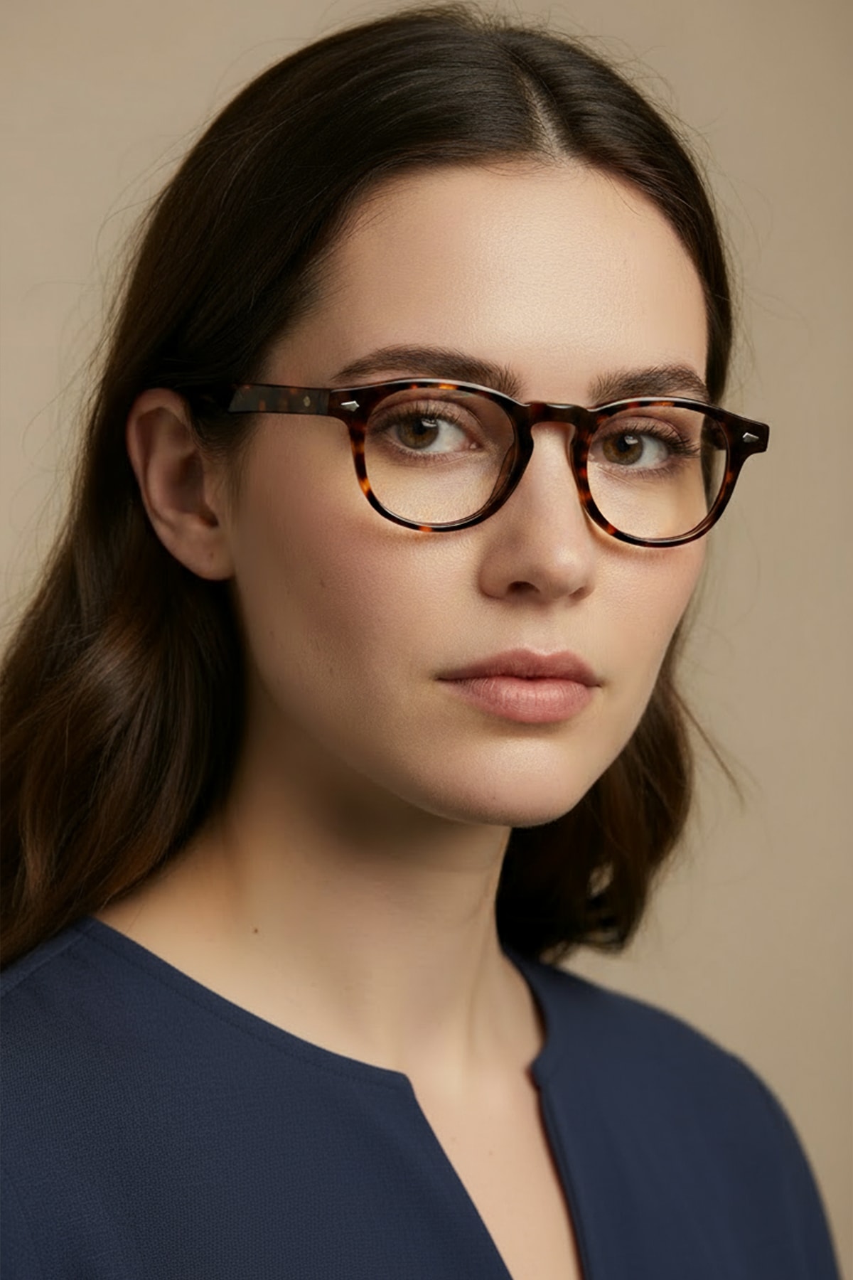 4007-M | Oval Asetat Mavi Işık Koruyucu Gözlüğü - Leopar