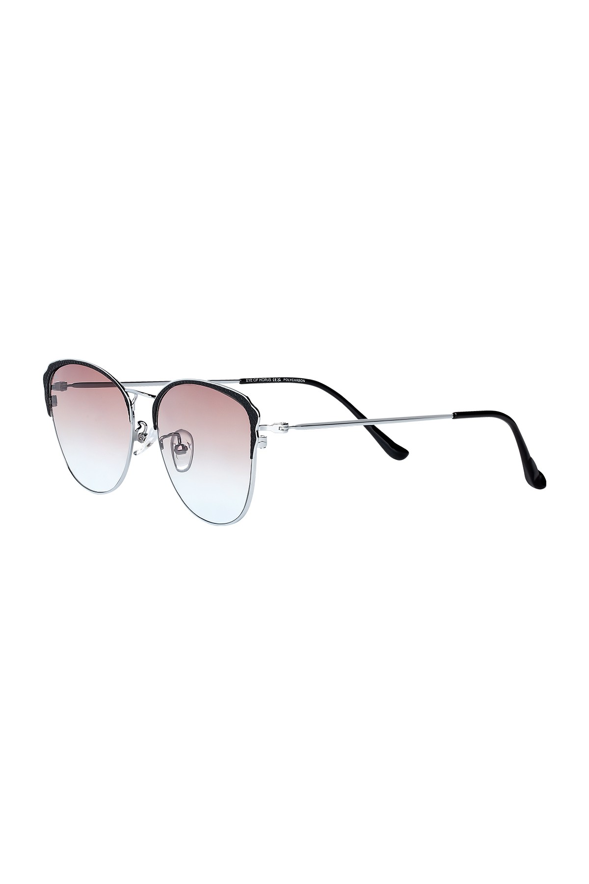 63033 | Cat Eye Metal UV400 Kadın Güneş Gözlüğü - Gümüş