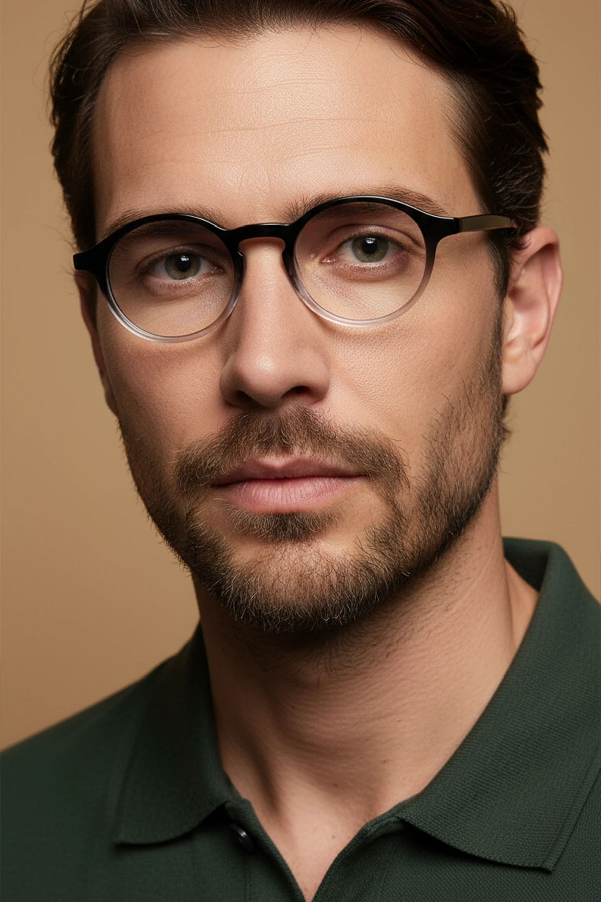 573-M | Yuvarlak Kemik Mavi Işık Koruyucu Gözlüğü - Siyah