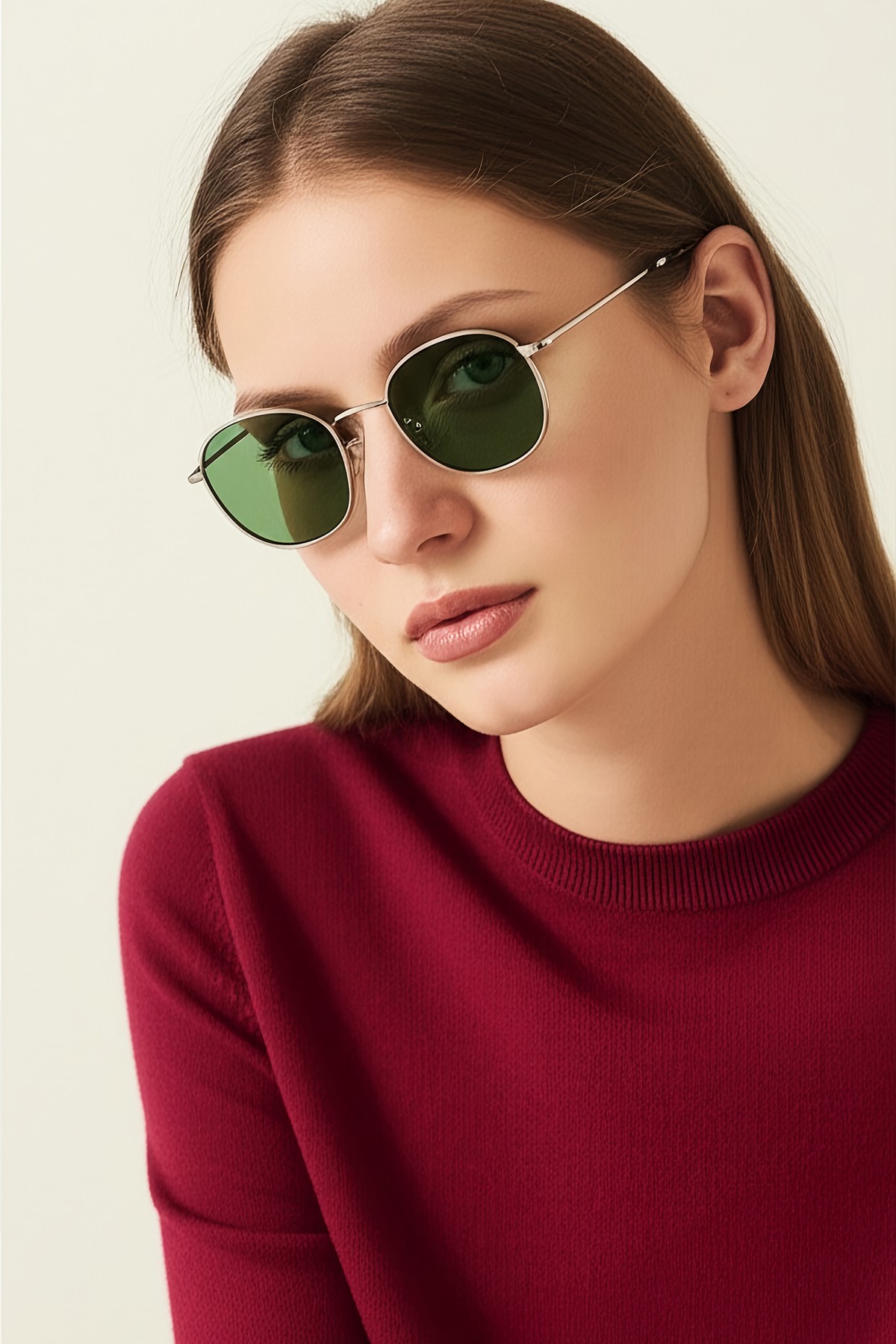 4003 | Kare Metal Polarize Unisex Güneş Gözlüğü - Gümüş