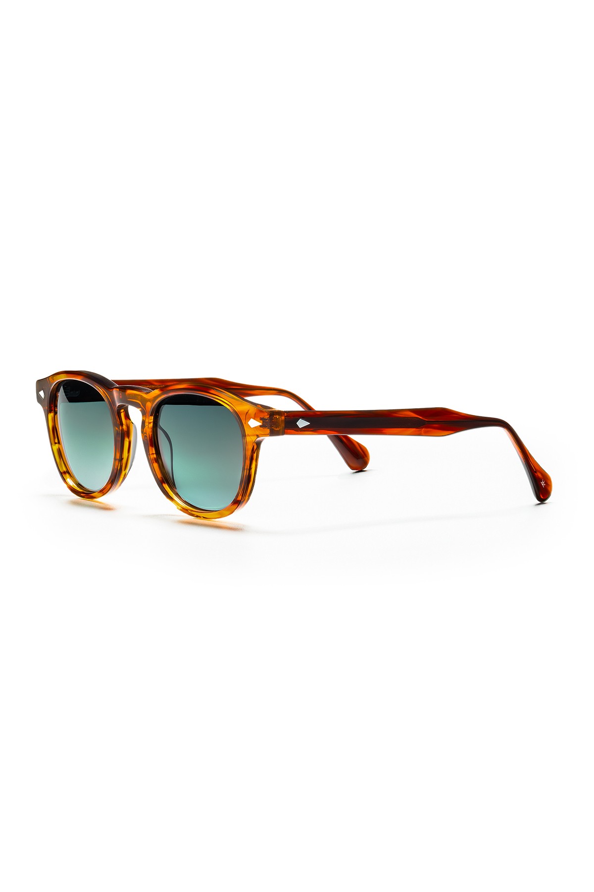 4007 | Oval Asetat Polarize Unisex Güneş Gözlüğü - Amber