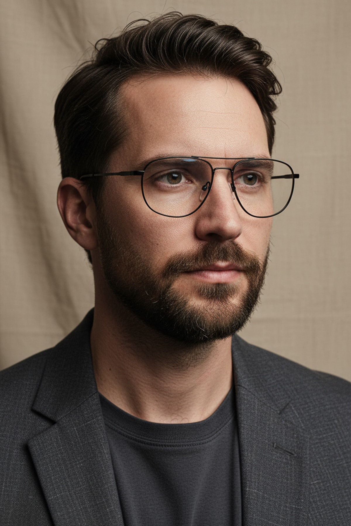 6455-M | Dikdörtgen Metal Mavi Işık Koruyucu Gözlüğü - Siyah