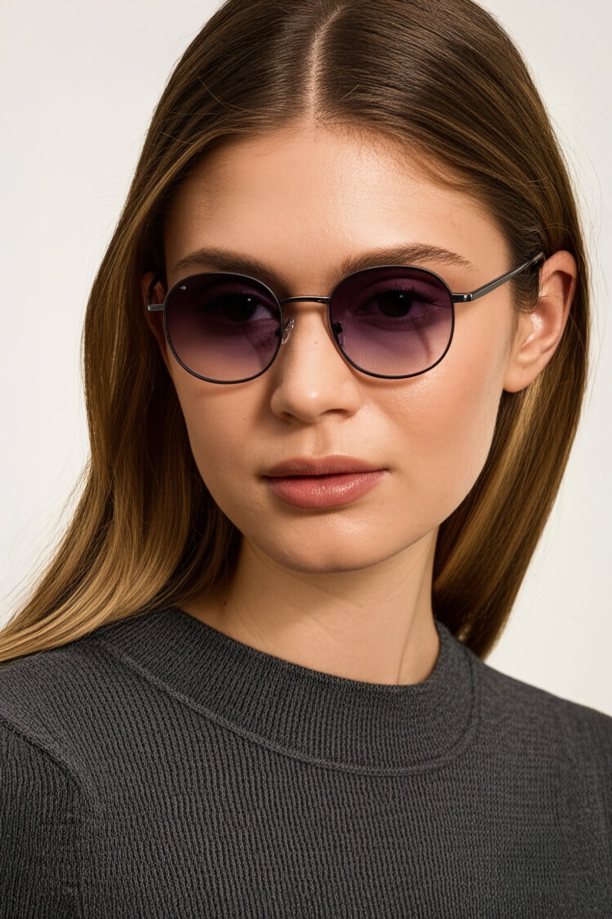 4003 | Kare Metal Polarize Unisex Güneş Gözlüğü - Siyah