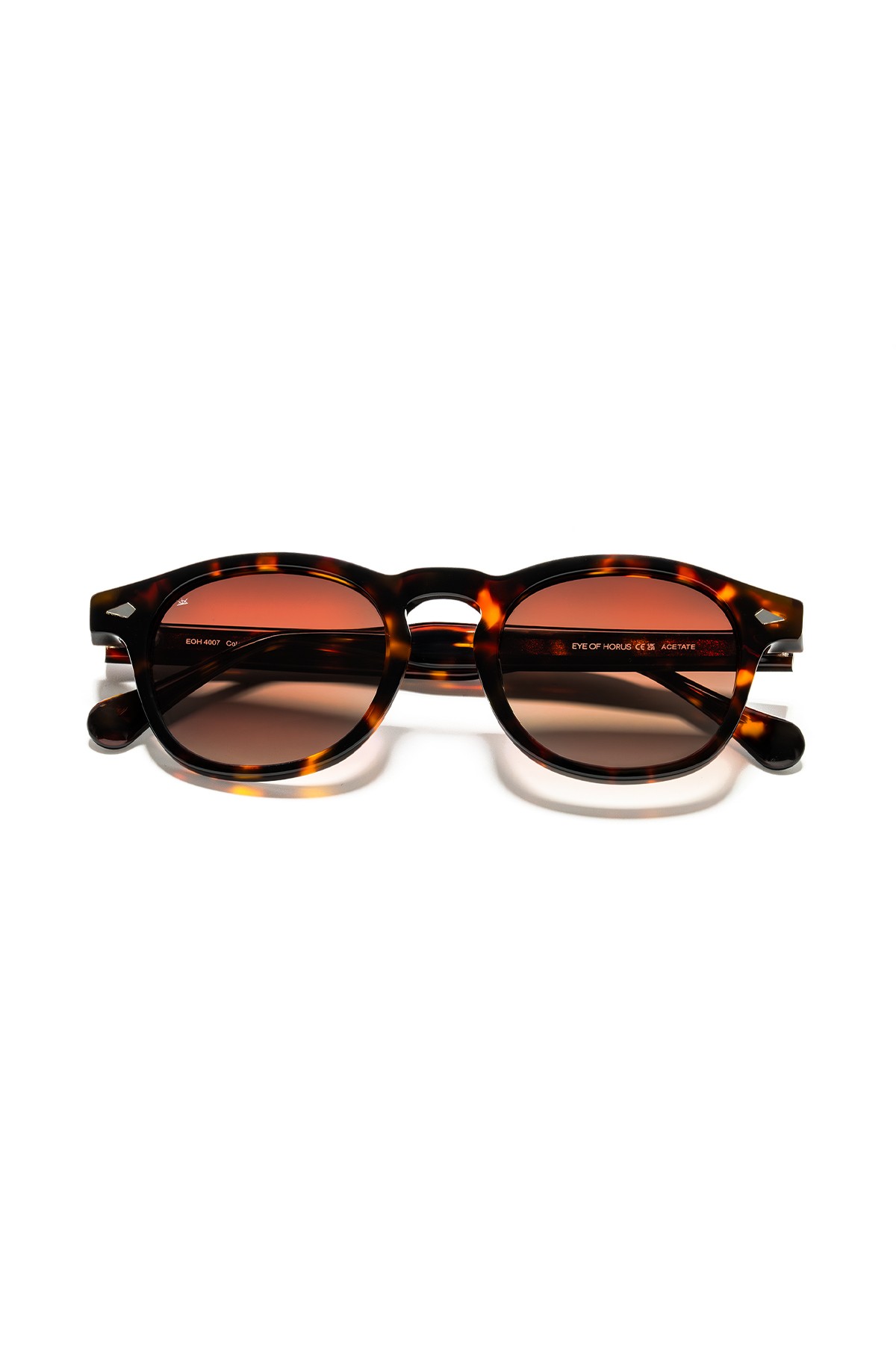 4007 | Oval Asetat Polarize Unisex Güneş Gözlüğü - Leopar