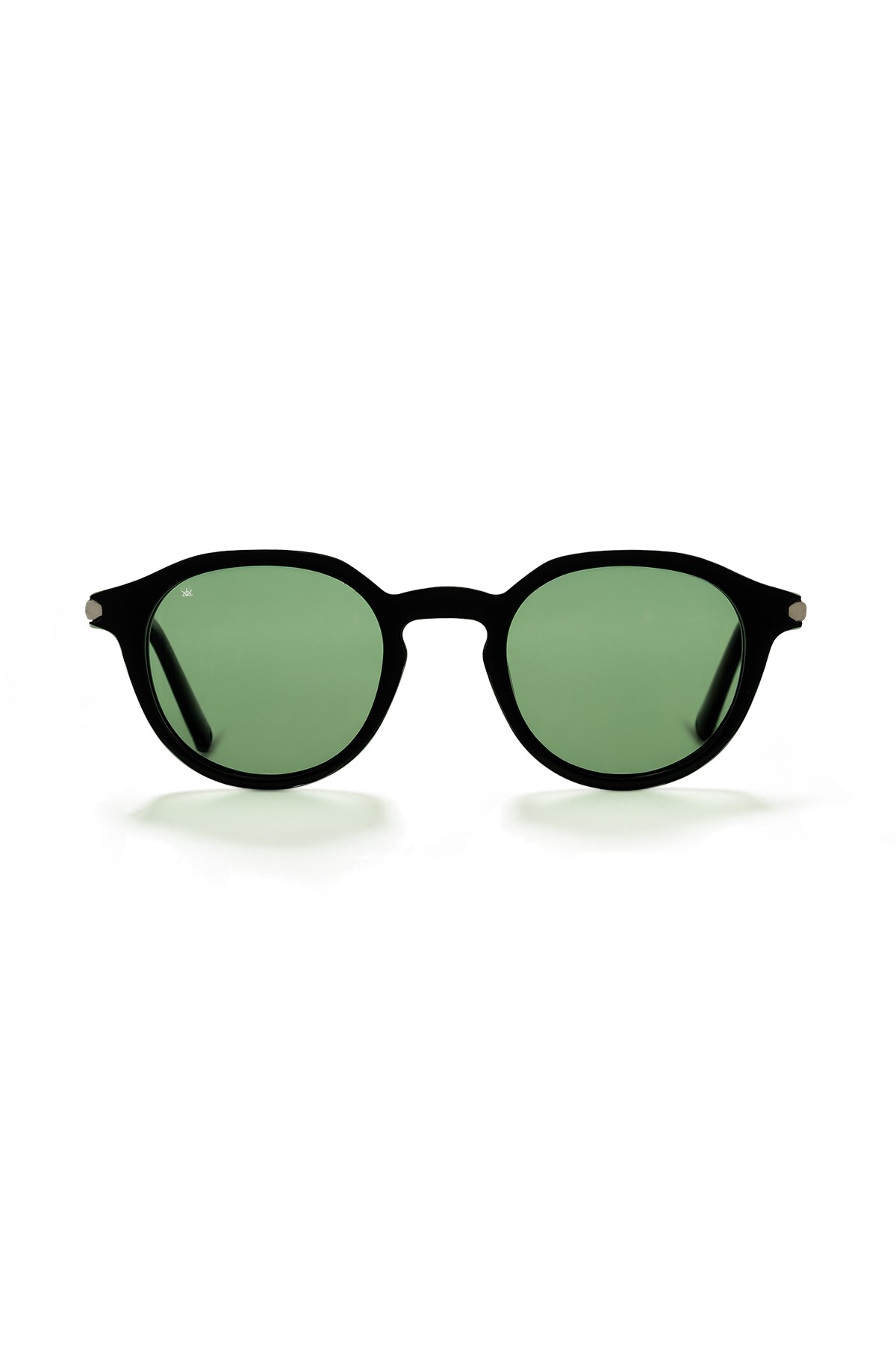 4005 | Yuvarlak Asetat Polarize Unisex Güneş Gözlüğü - Siyah