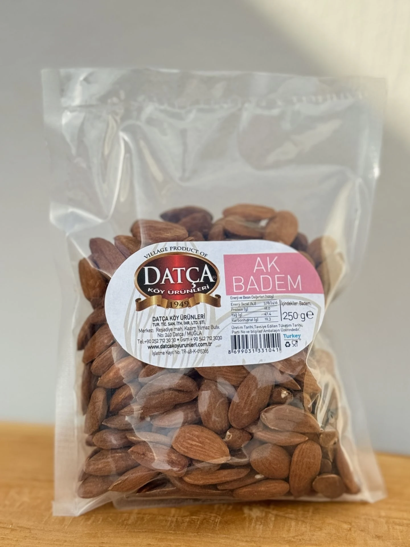 Datça Ak Badem 250 Gr (Çiğ)