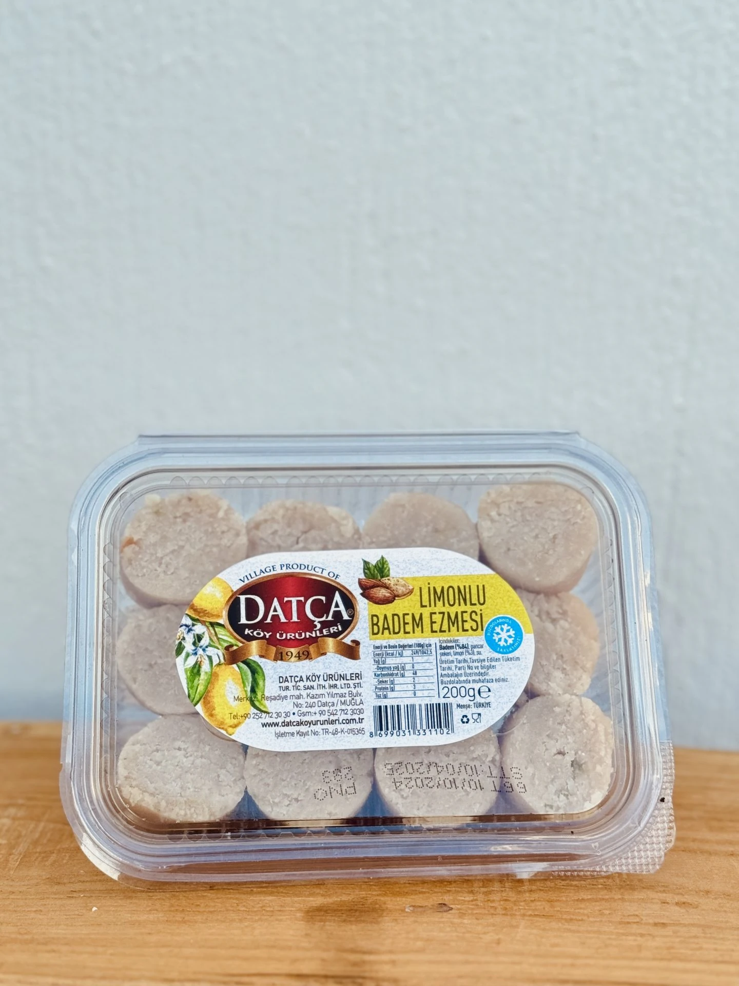 Datça Limonlu Badem Ezmesi 200 Gr (MARZİPAN)
