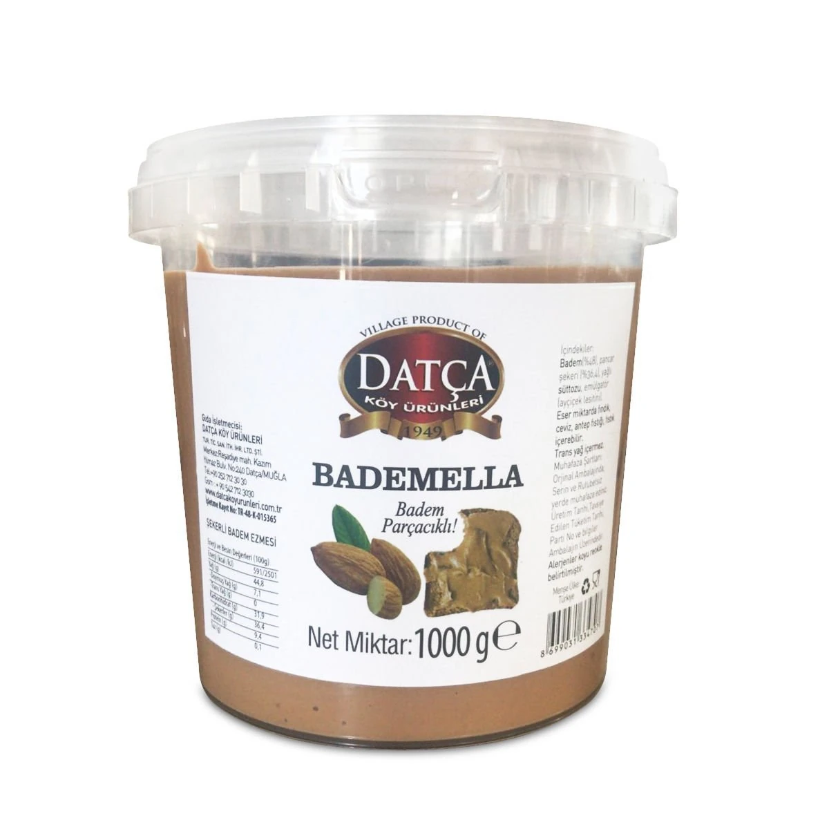 Bademella Badem Parçacıklı Badem Ezmesi 1000 Gr