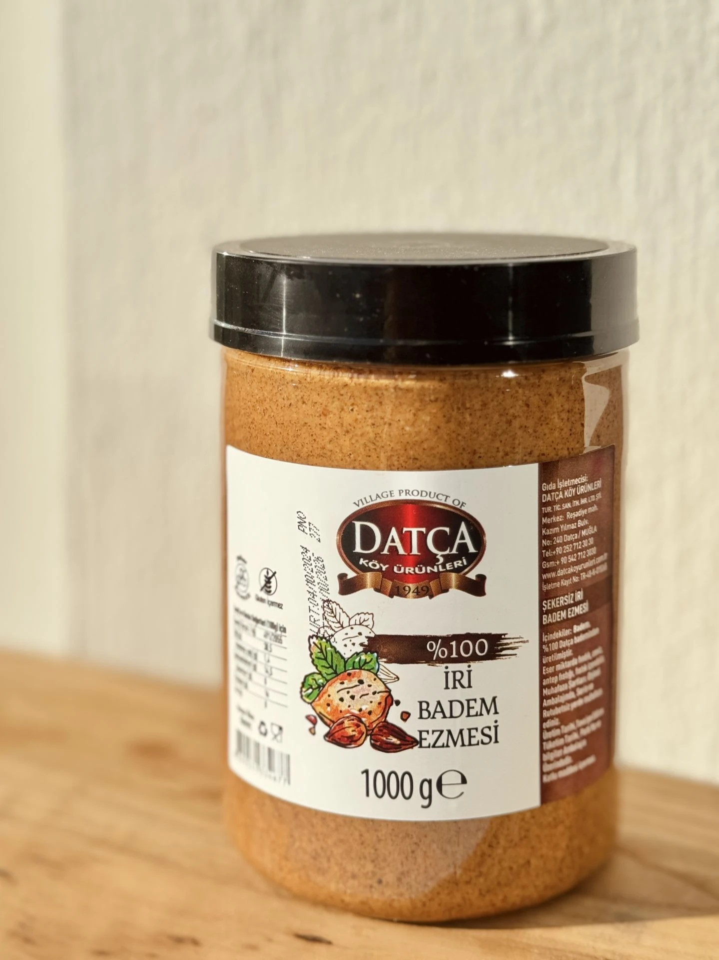 %100 Şekersiz İri Badem Ezmesi 1000 g