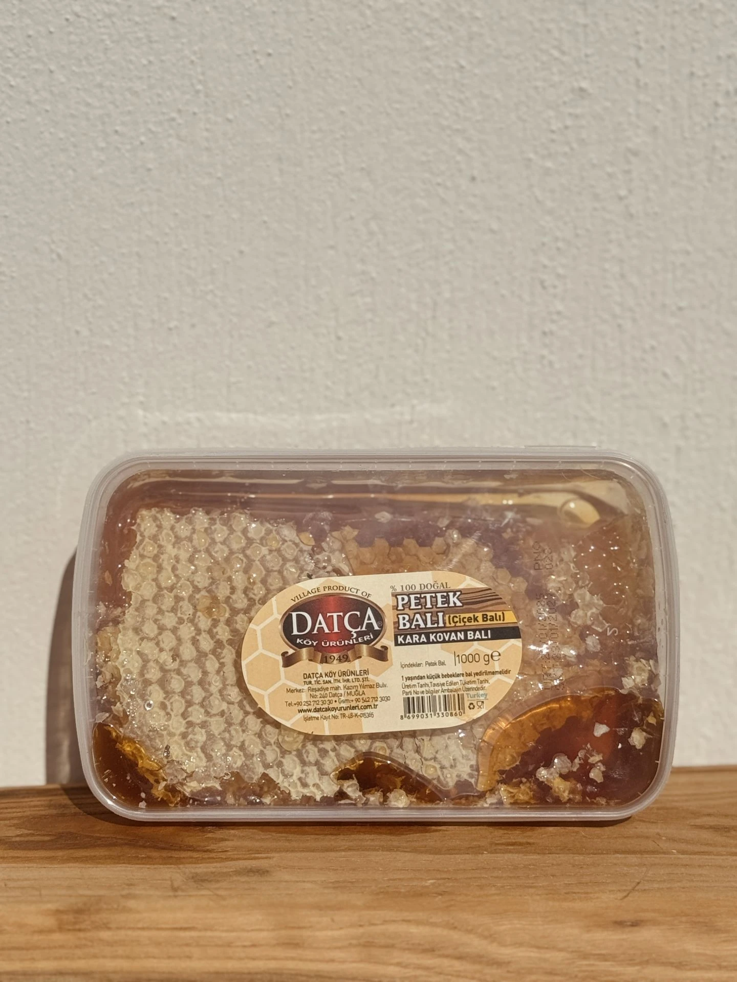 Datça Karakovan Petek Çiçek Balı 1000 Gr