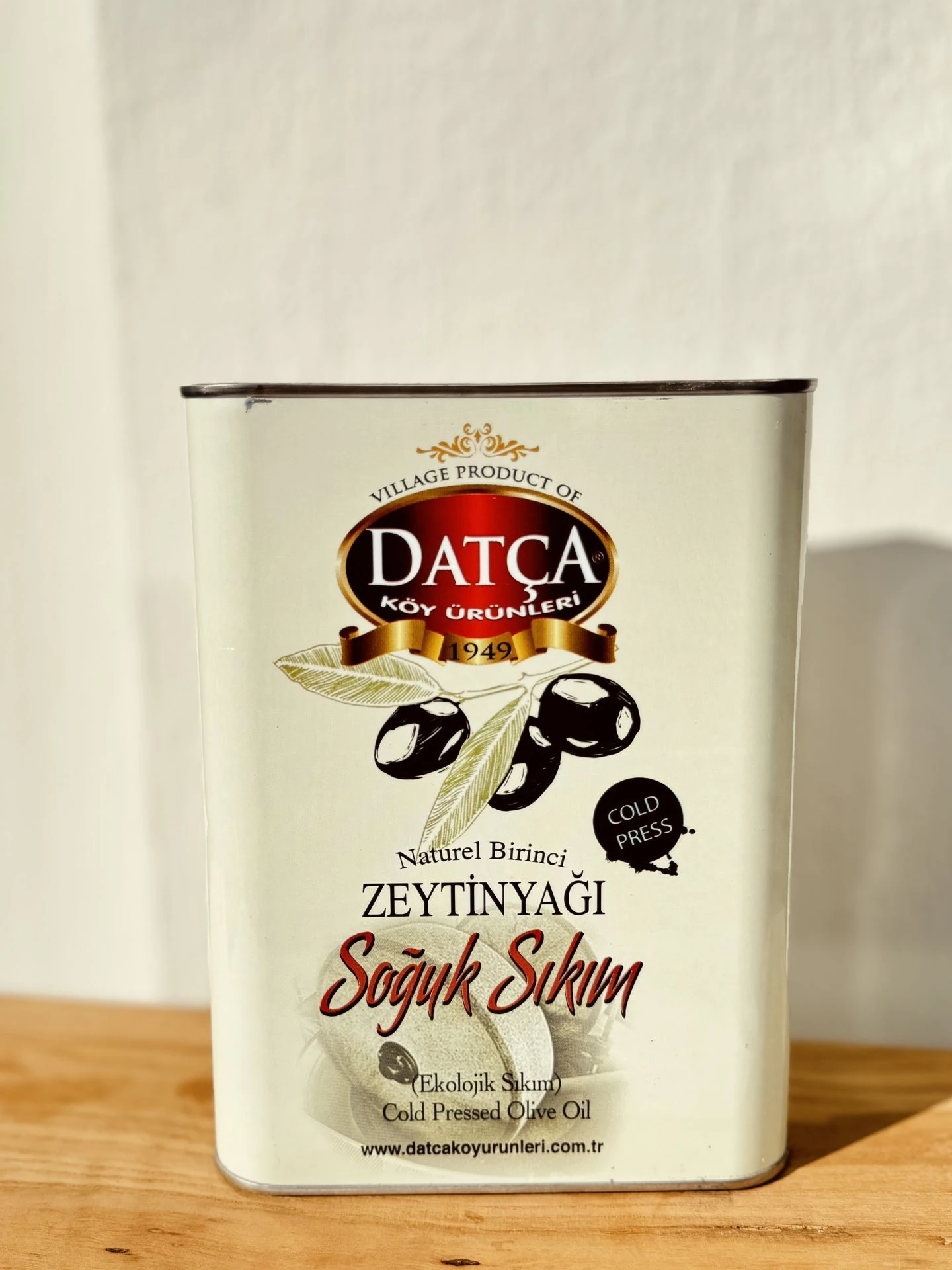 Datça Soğuk Sıkım Zeytinyağı 3 Lt (Teneke)