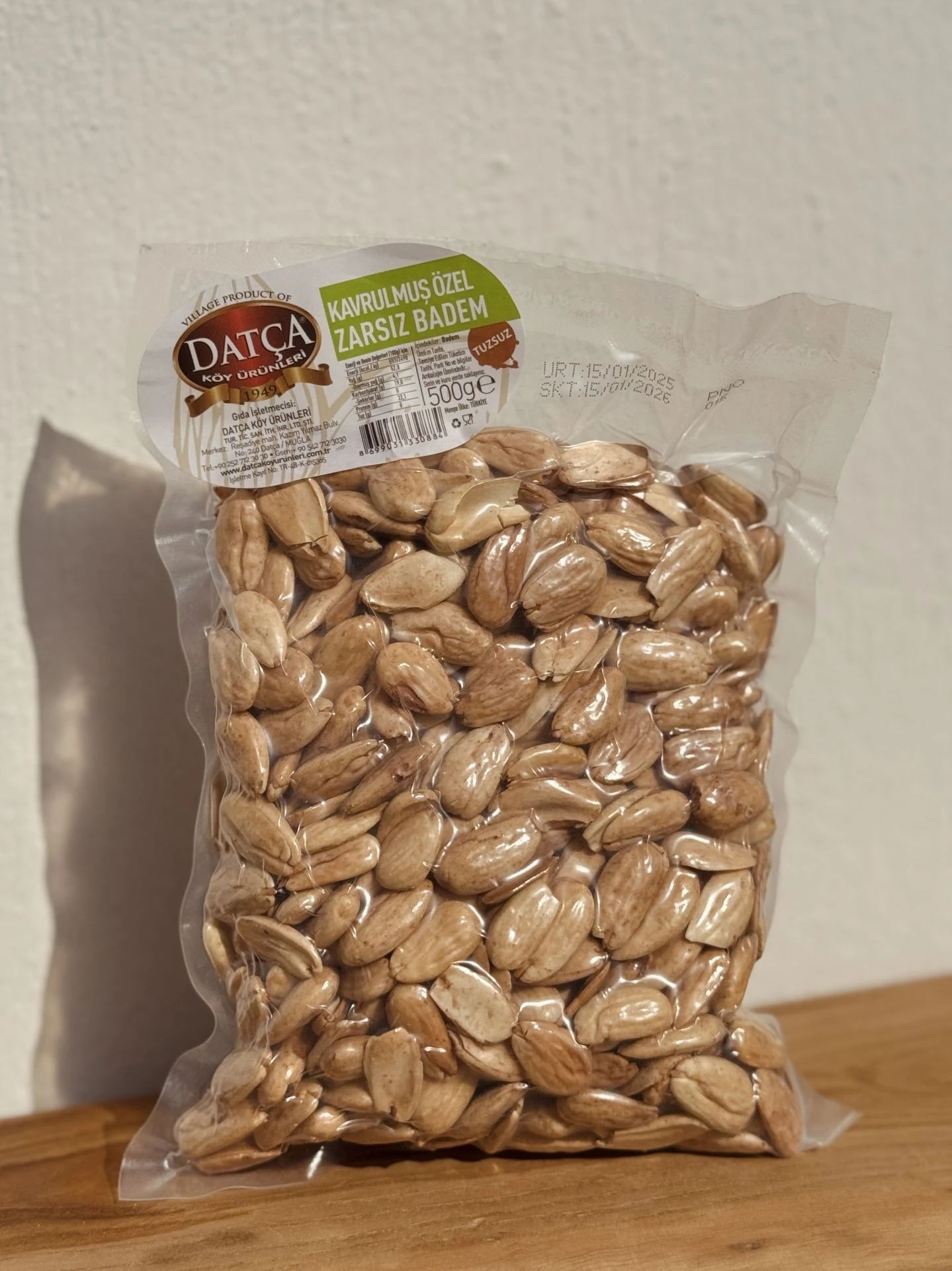 Datça Kabuksuz Kavrulmuş Beyaz Badem 500 Gr