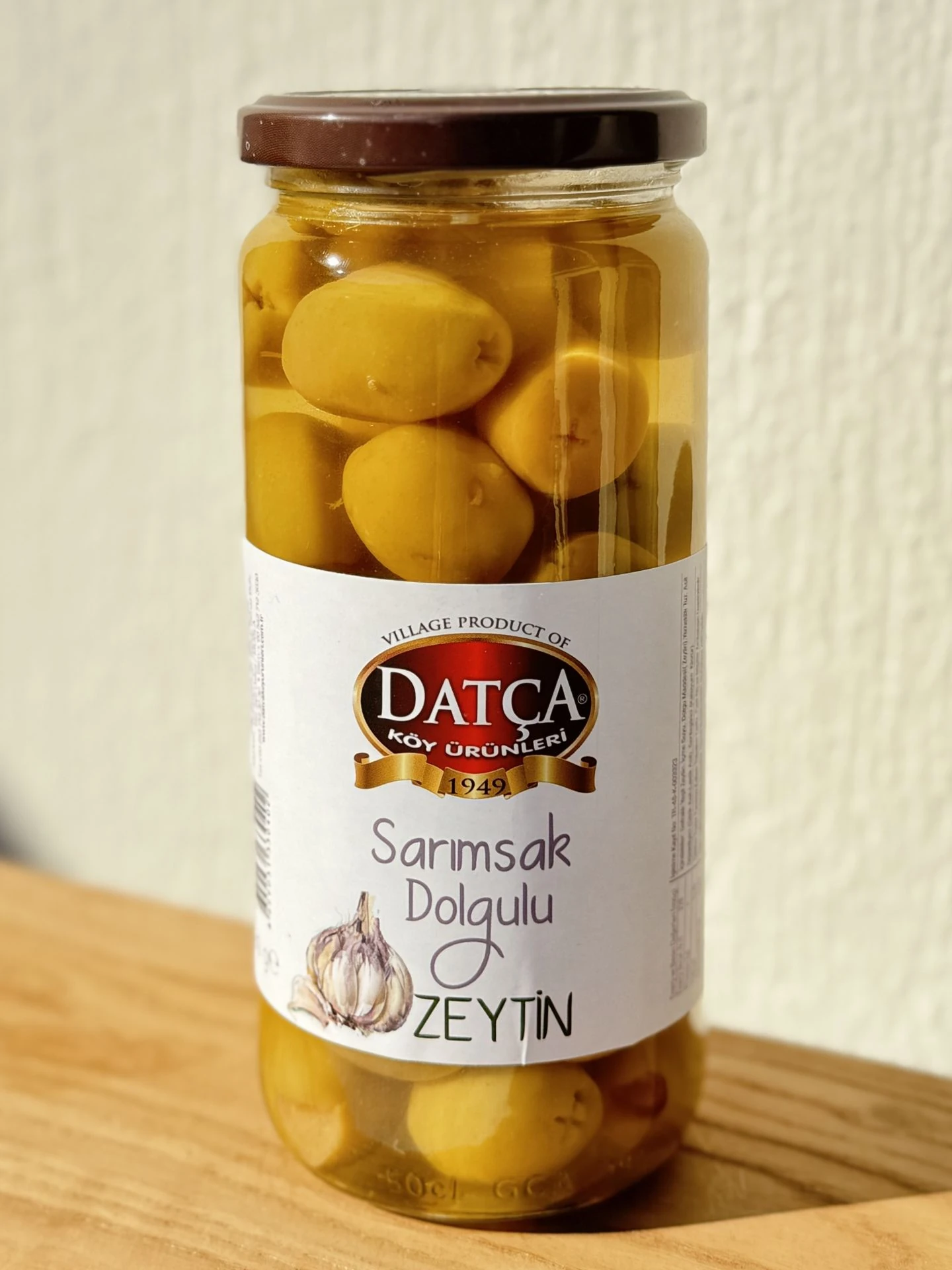 Datça Sarımsak Dolgulu Zeytin 480 Gr