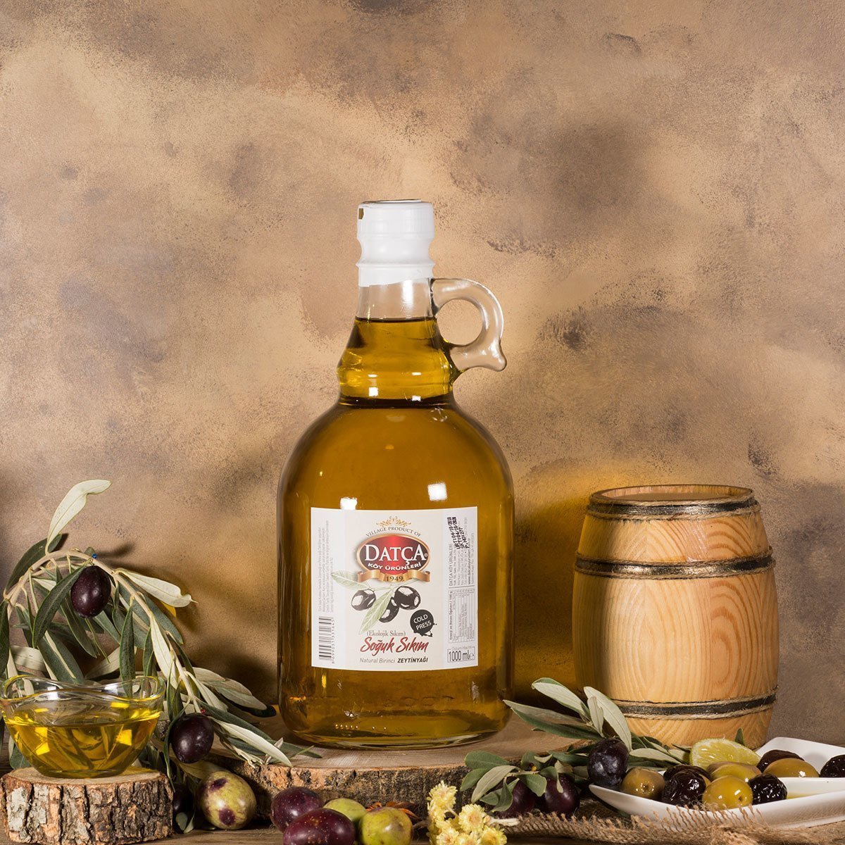 Datça Soğuk Sıkım Zeytinyağı 1000 Ml (Galon)