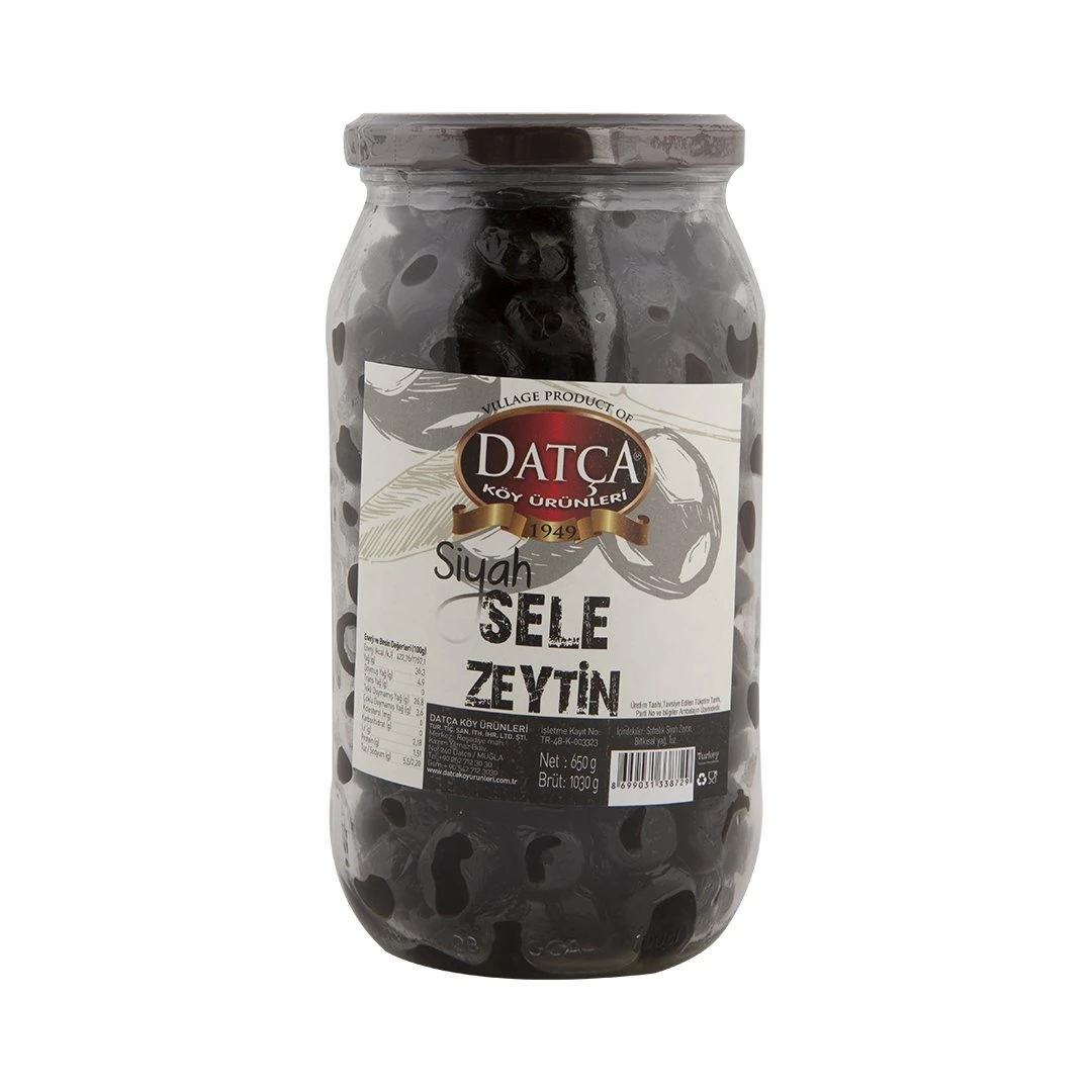 Datça Siyah Sele Zeytin 650 Gr