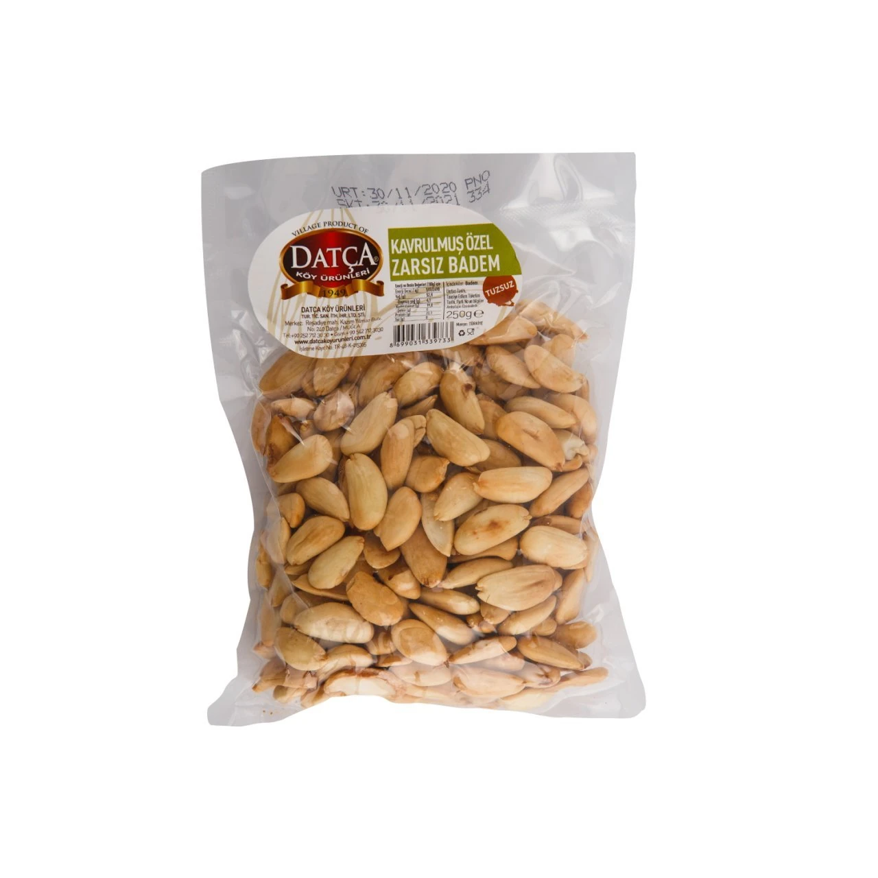 Datça Kabuksuz Kavrulmuş Badem 250 Gr