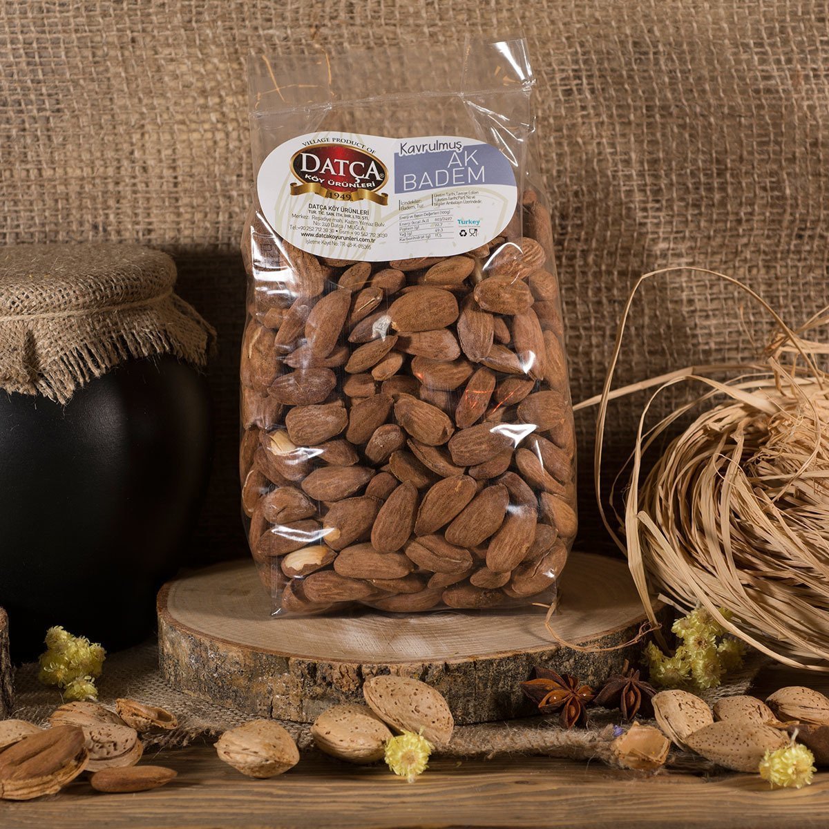 Datça Kavrulmuş Ak Badem 500 Gr