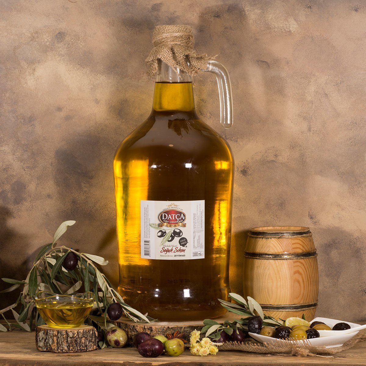 Datça Soğuk Sıkım Zeytinyağı 3000 Ml (Galon)