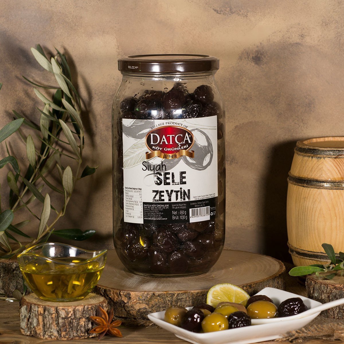 Datça Siyah Sele Zeytin 650 Gr