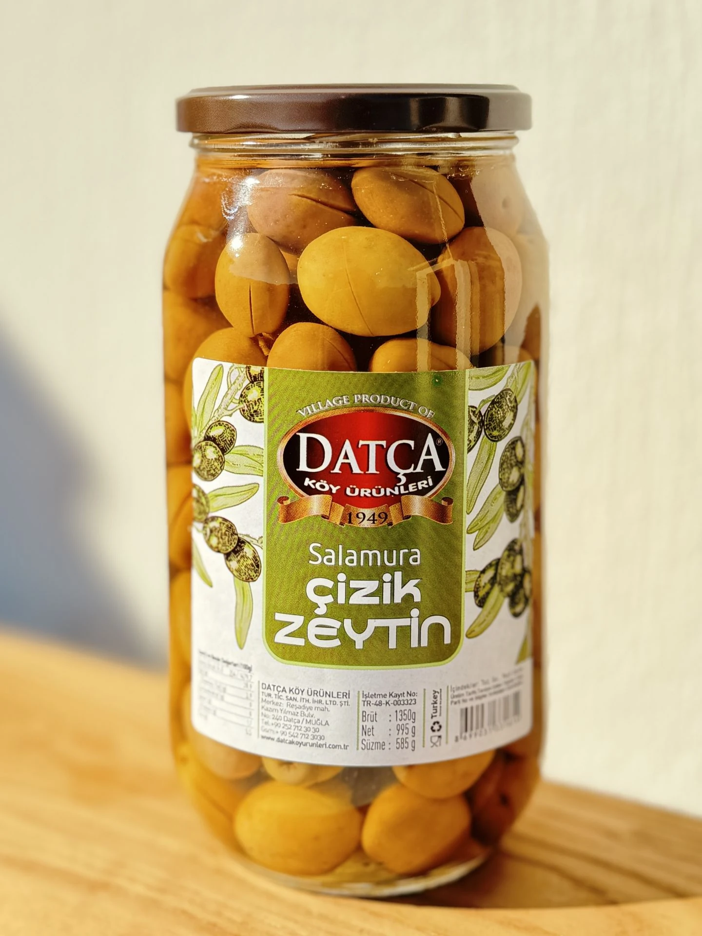 Datça Salamura Çizik Zeytin 995 g