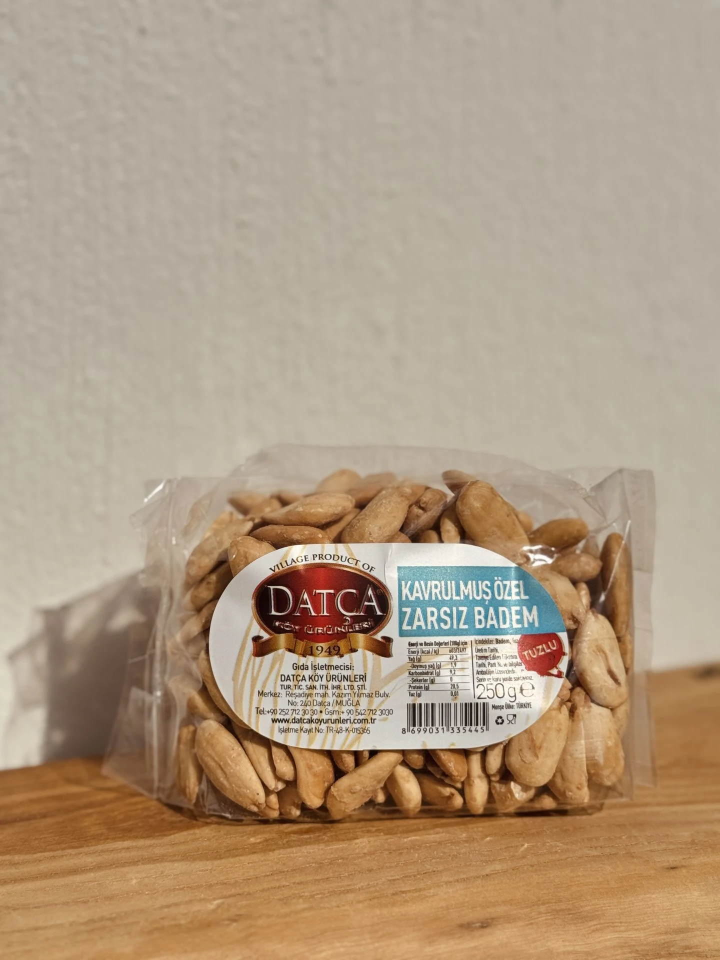 Datça Kabuksuz Kavrulmuş Tuzlu Badem 250 g