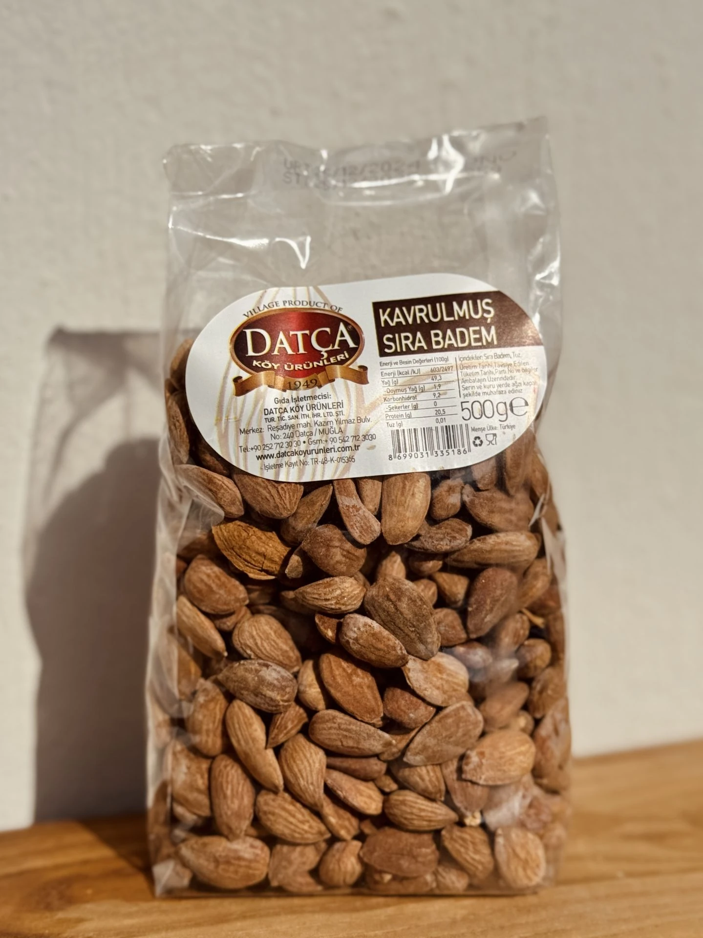 Kavrulmuş Sıra Badem 500 Gr