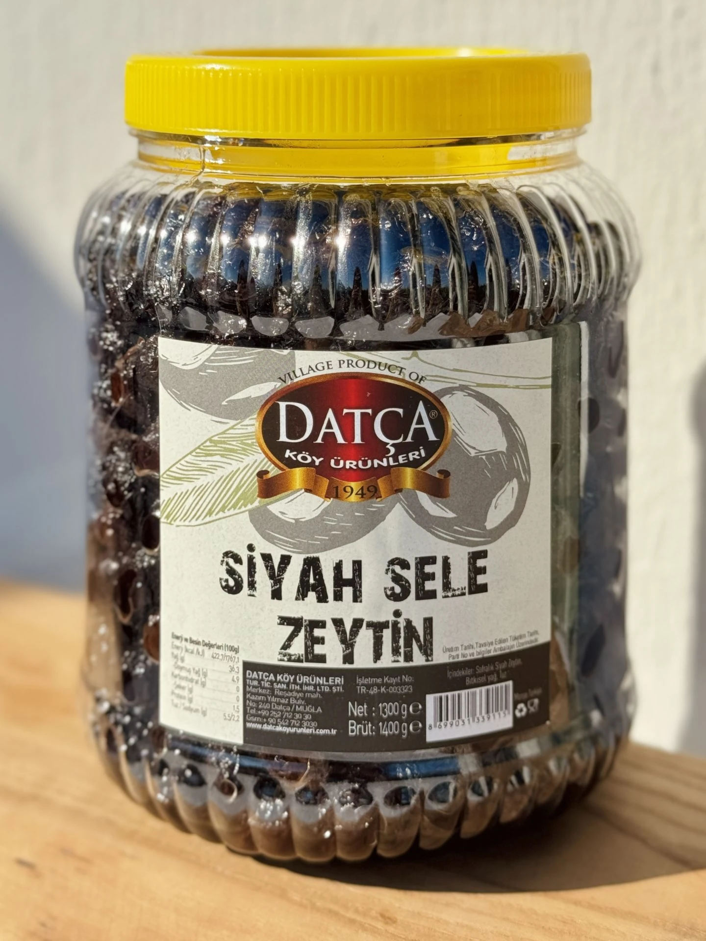 Datça Siyah Sele Zeytin 1300 Gr
