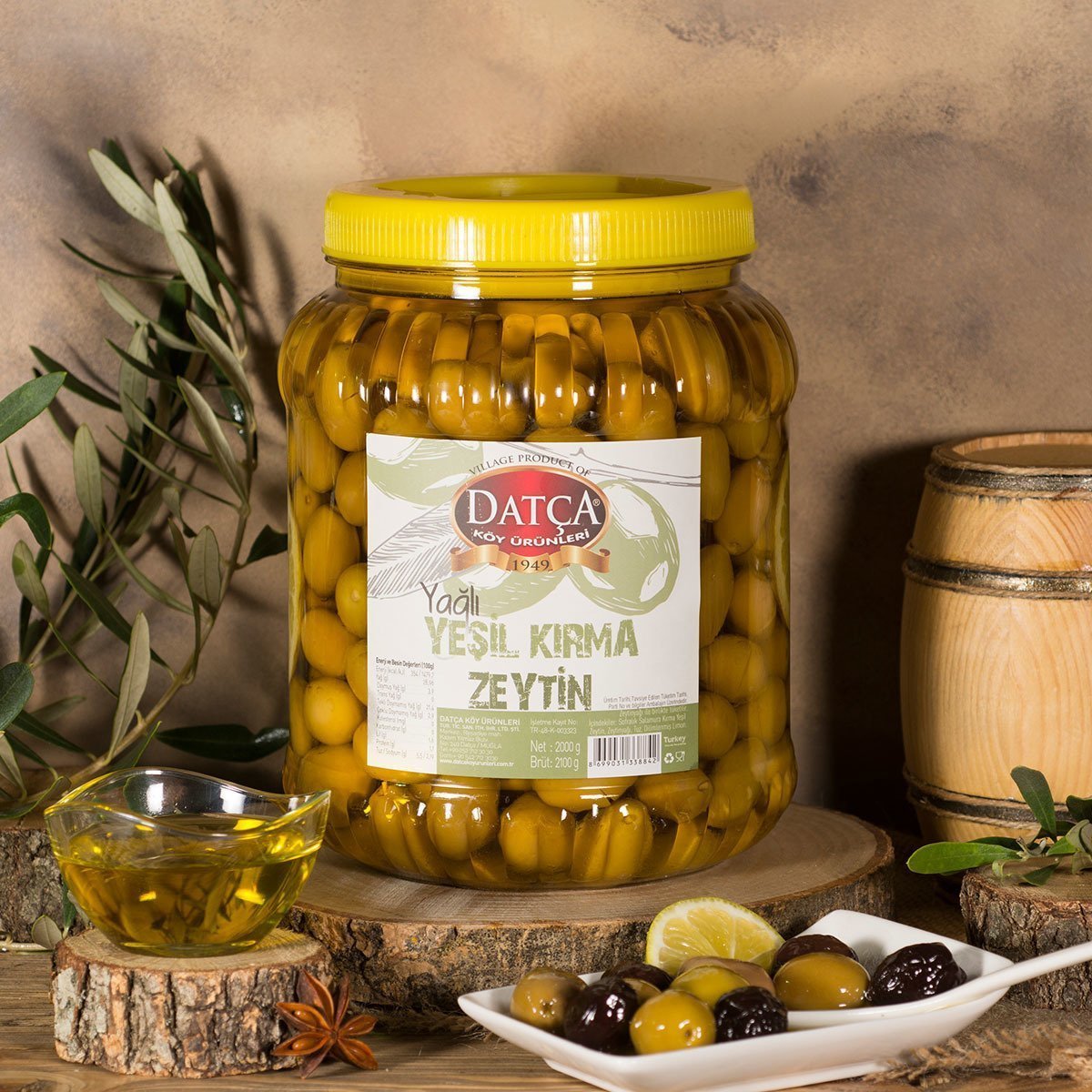 Datça  Yağlı Kırma Zeytin 2 Kg
