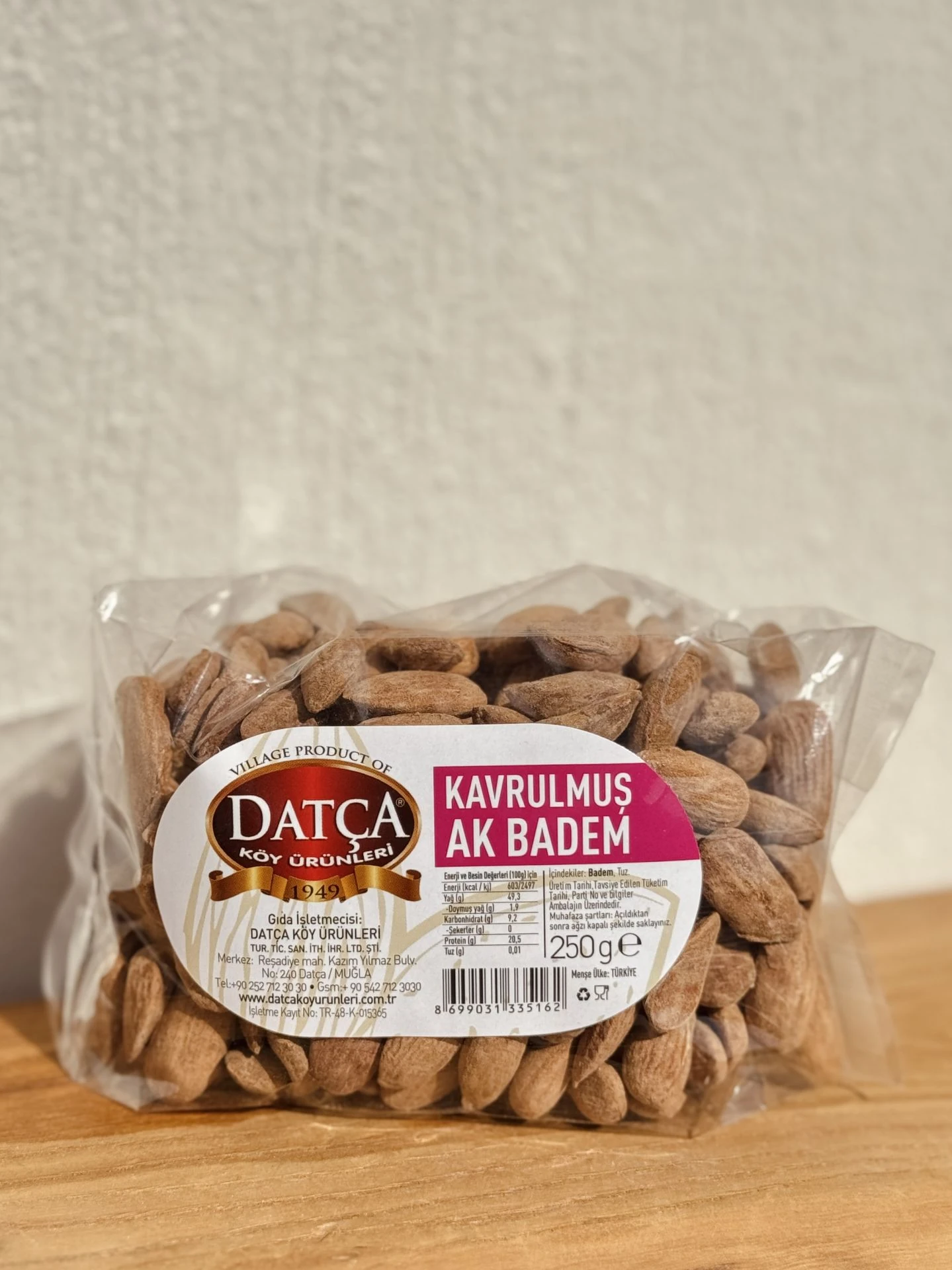 Kavrulmuş Ak Badem 250 GR