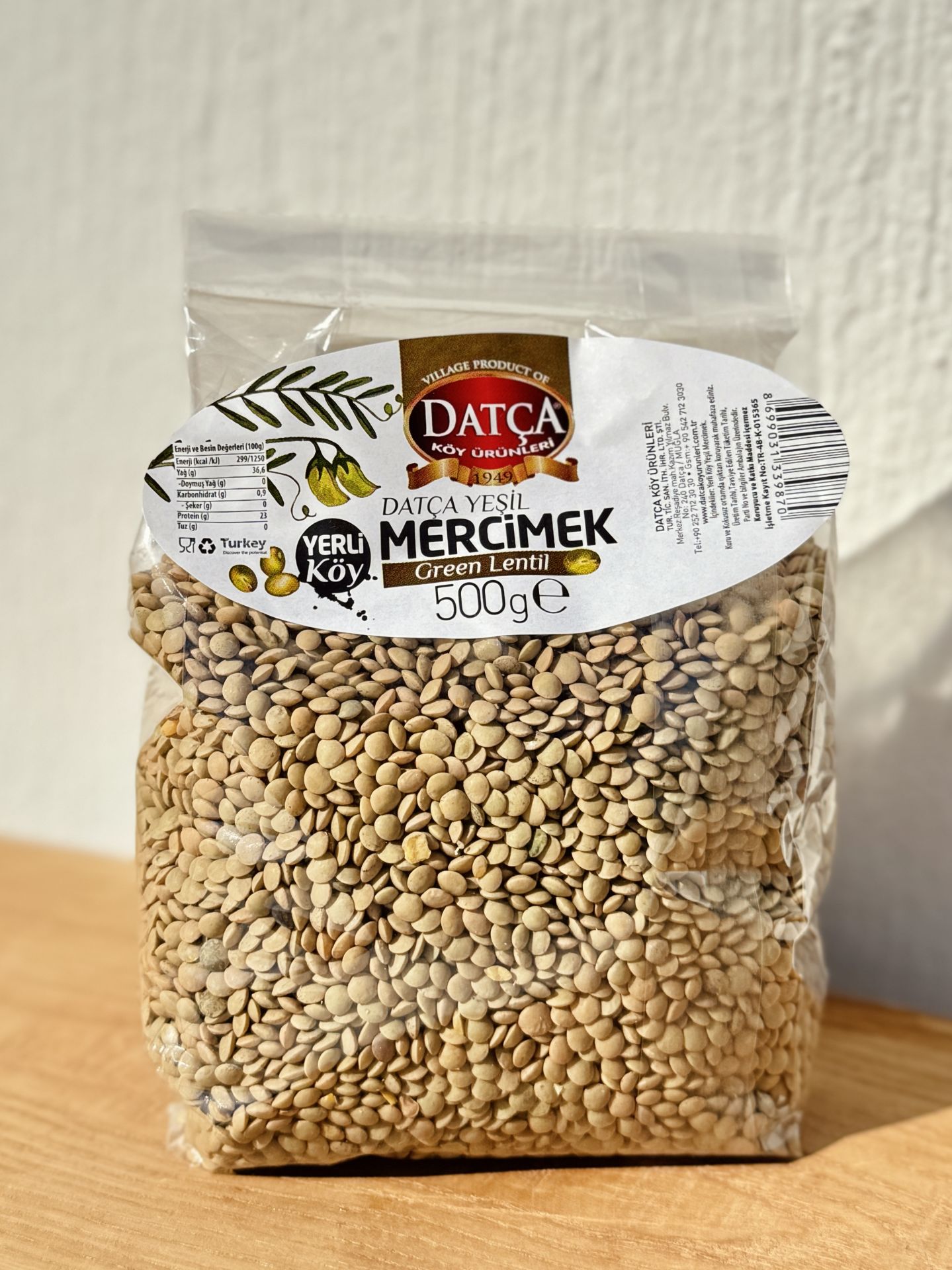 Datça Yeşil Mercimek 500 Gr