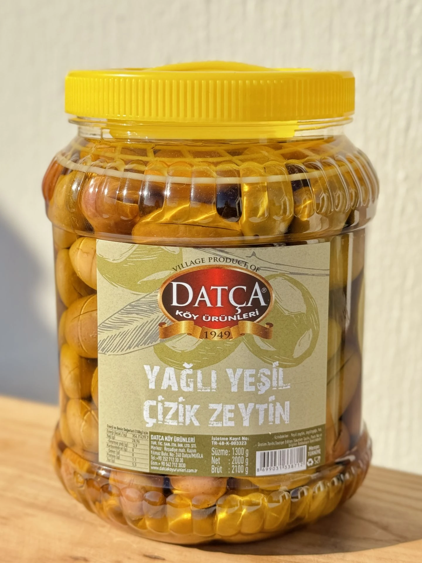 Datça Yağlı Çizik Zeytin 2 Kg