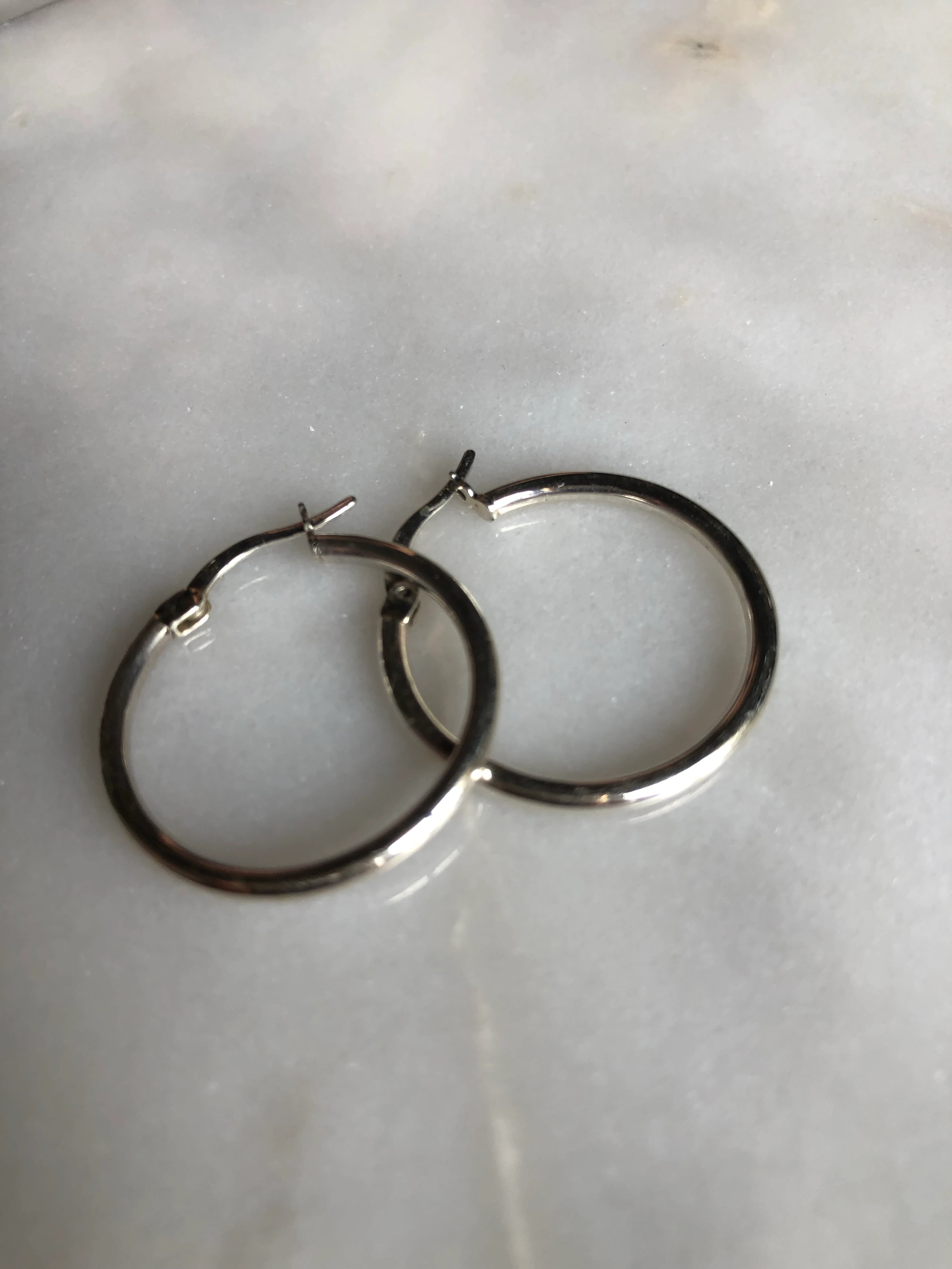 925 Ayar Gümüş Halka Küpe-Gümüş