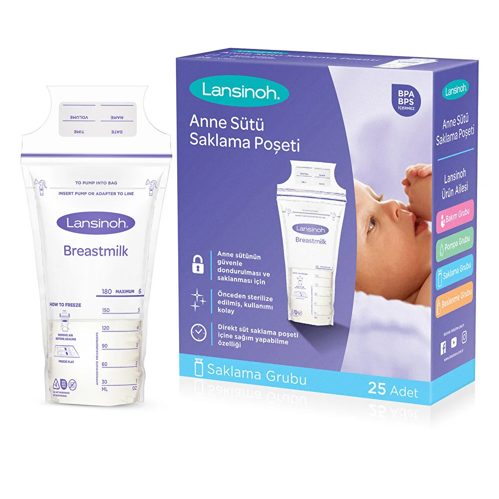 Lansinoh Anne Sütü Saklama Poşeti 25 Adet