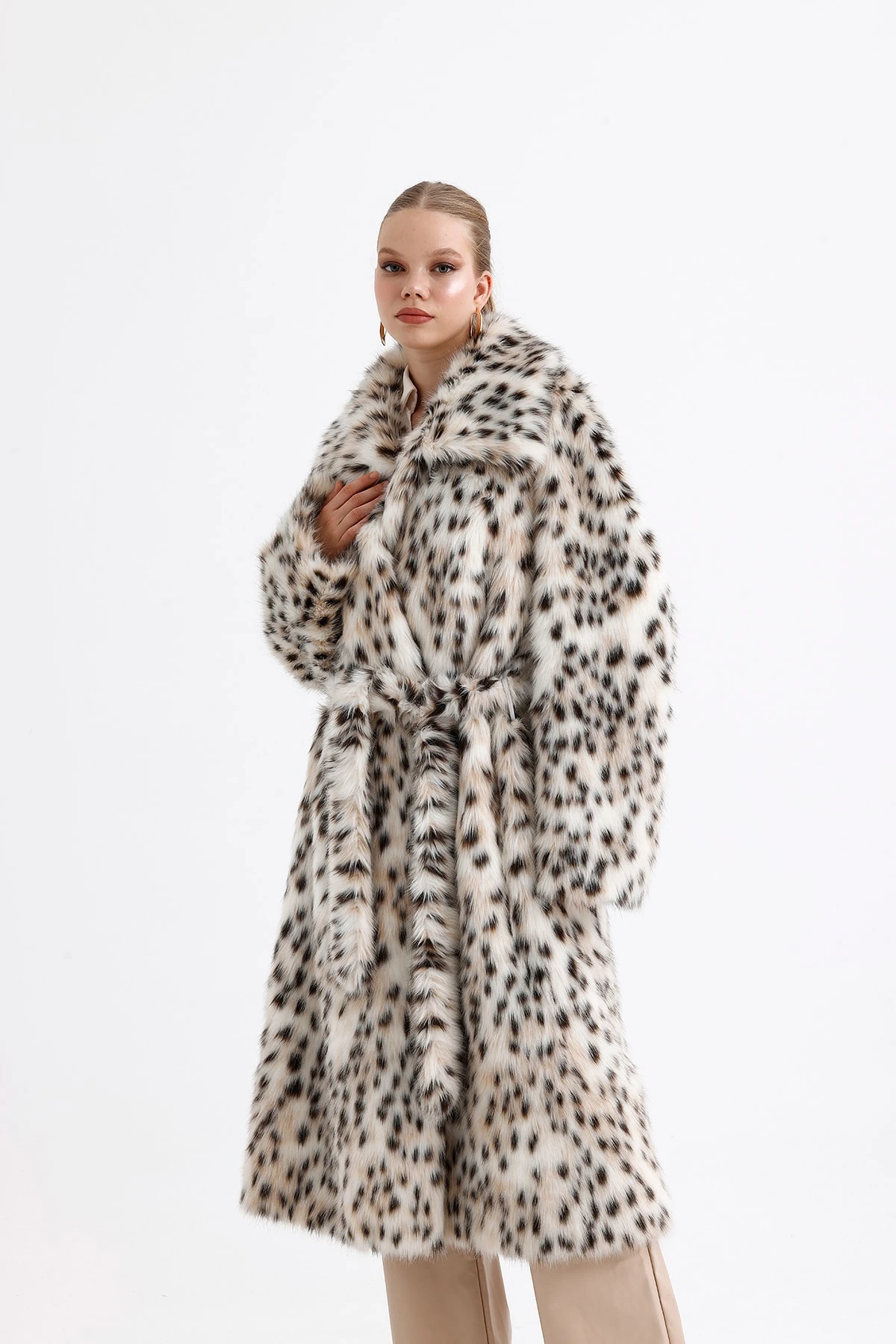 Leopar Peluş Kürk Max Boy Kaban