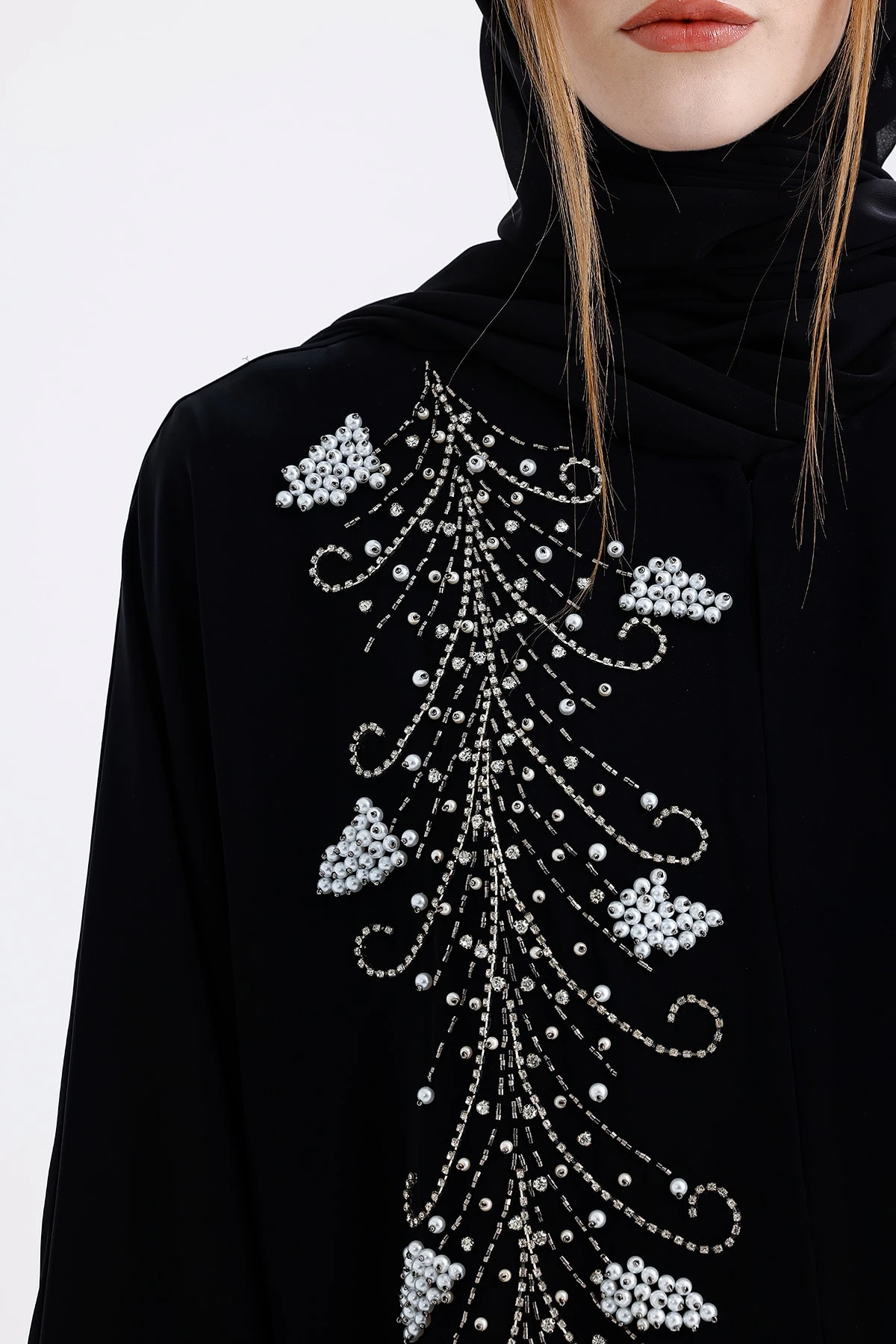 Taş Şeritli Krep Şal