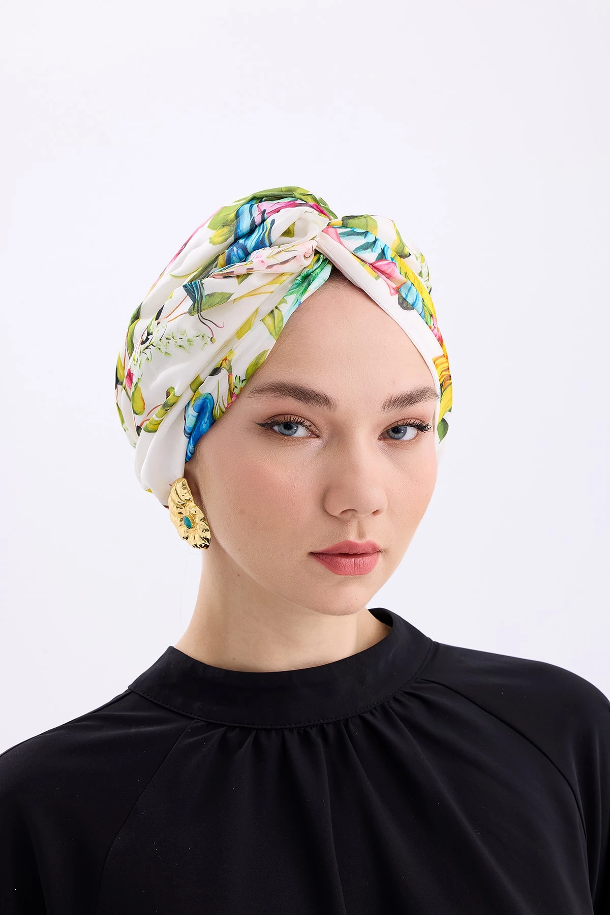 Beyaz Aşk Kuşu Dolgusuz İpek Bone