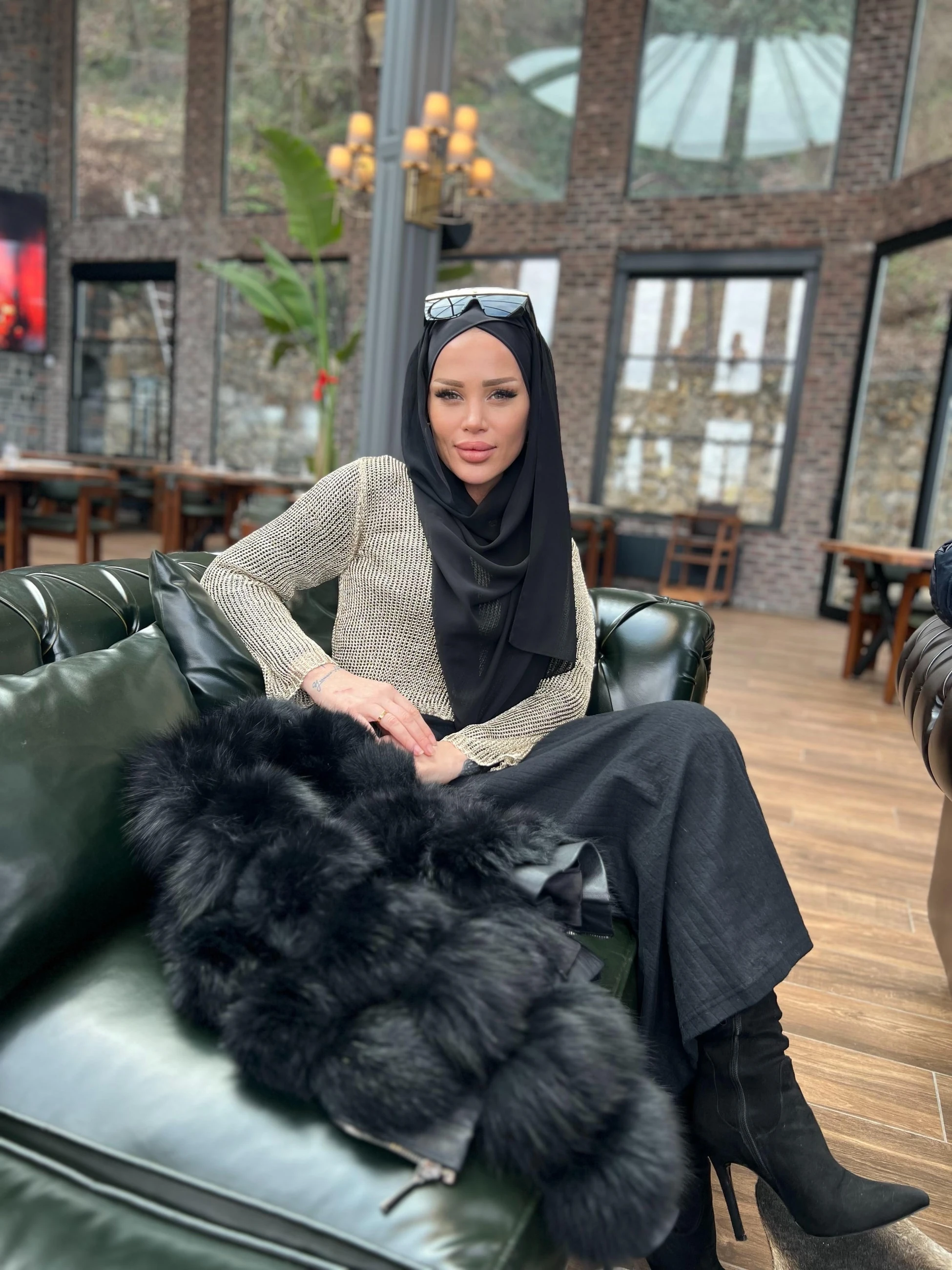 Çapraz Şallı Dolgulu Bone