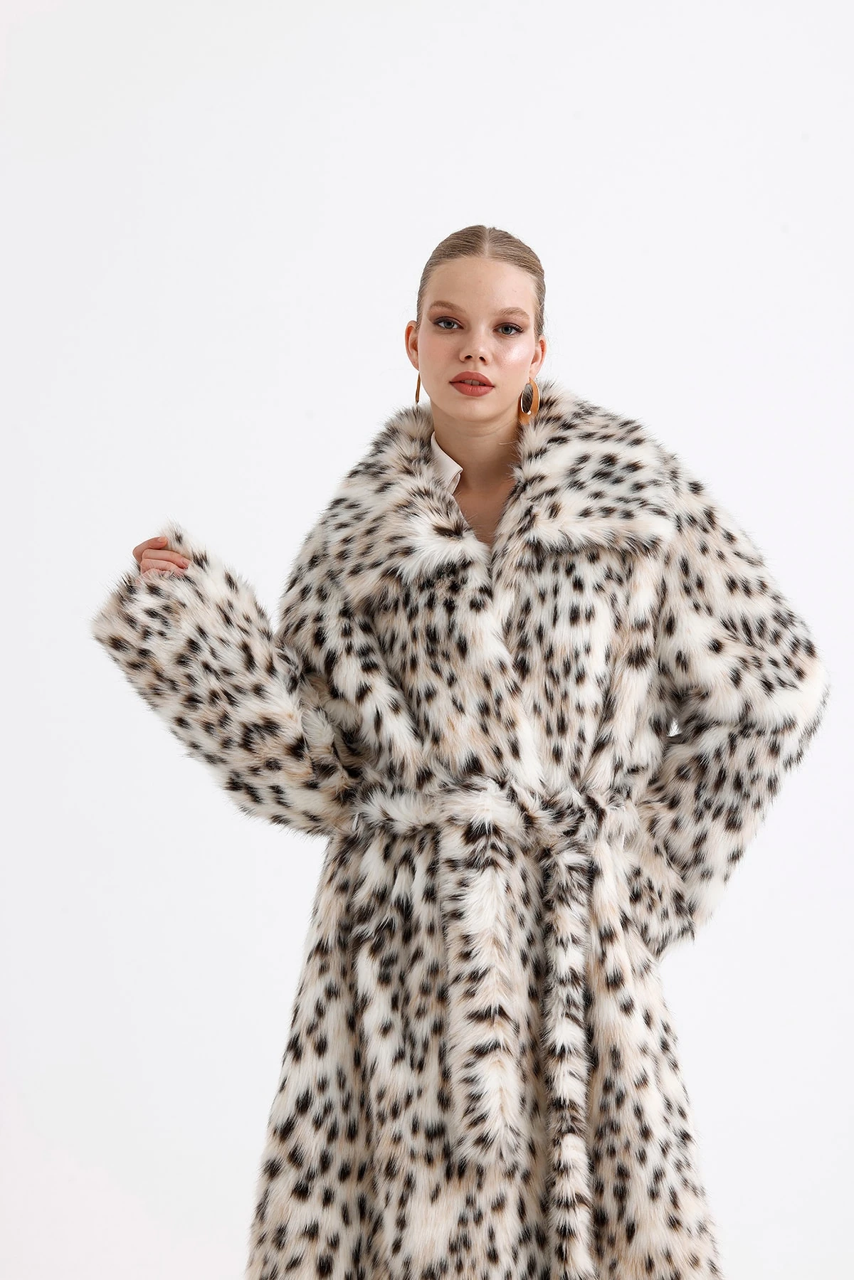 Leopar Peluş Kürk Max Boy Kaban