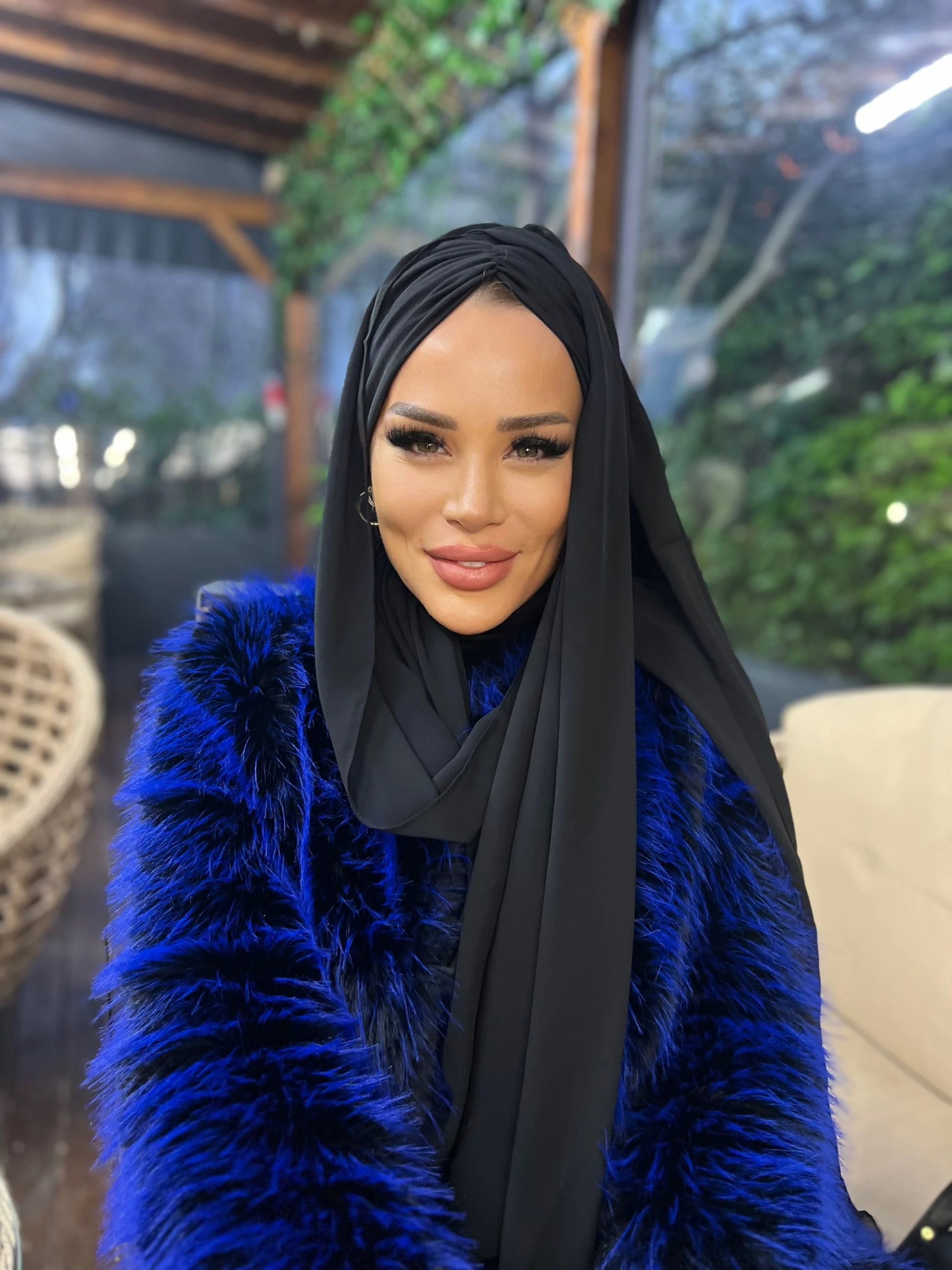 Drapeli Dolgulu Şallı Bone