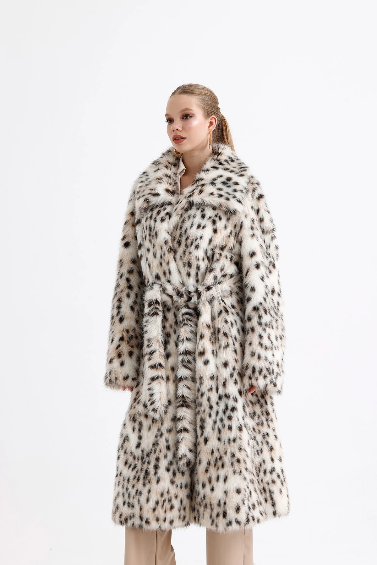 Leopar Peluş Kürk Max Boy Kaban