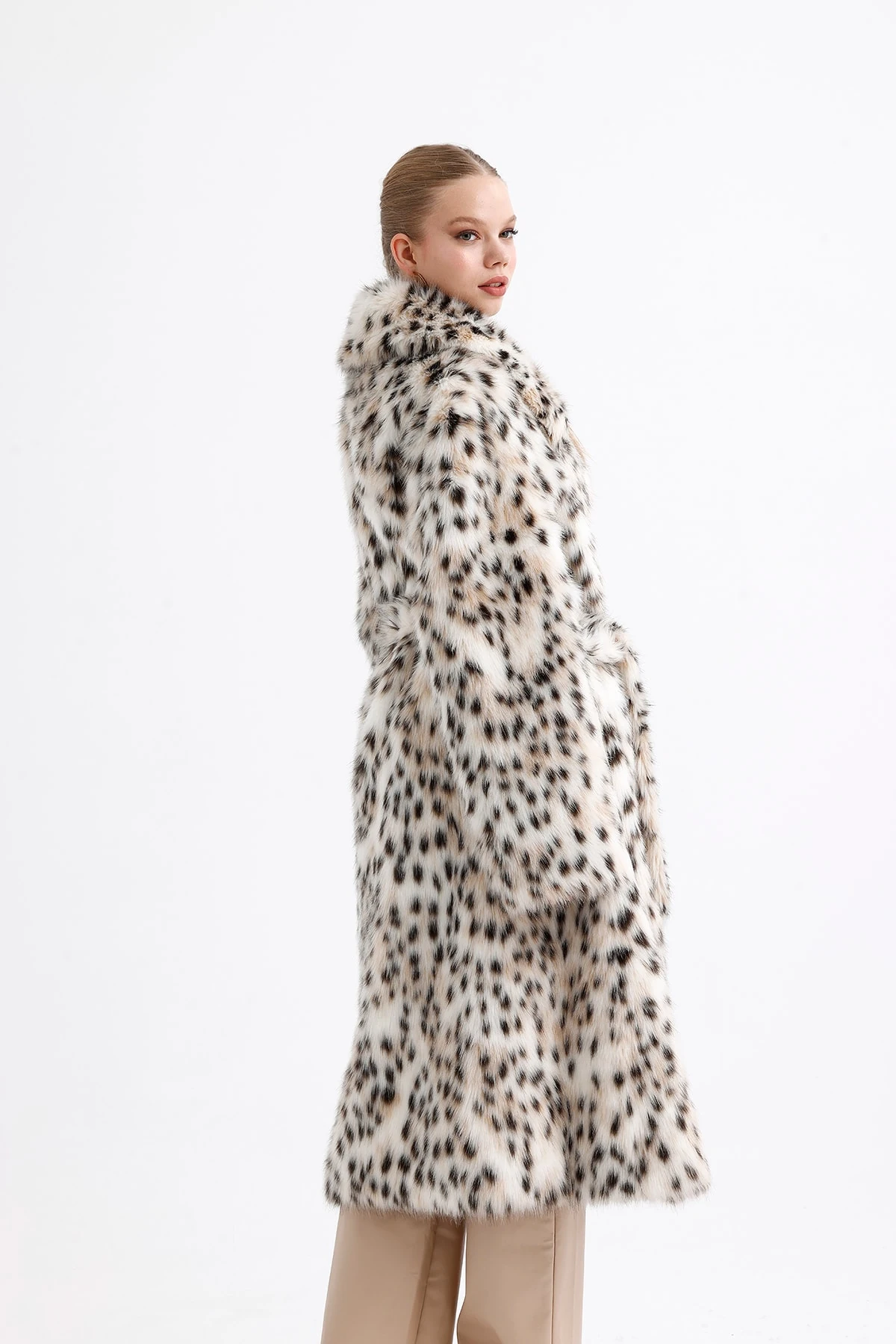 Leopar Peluş Kürk Max Boy Kaban